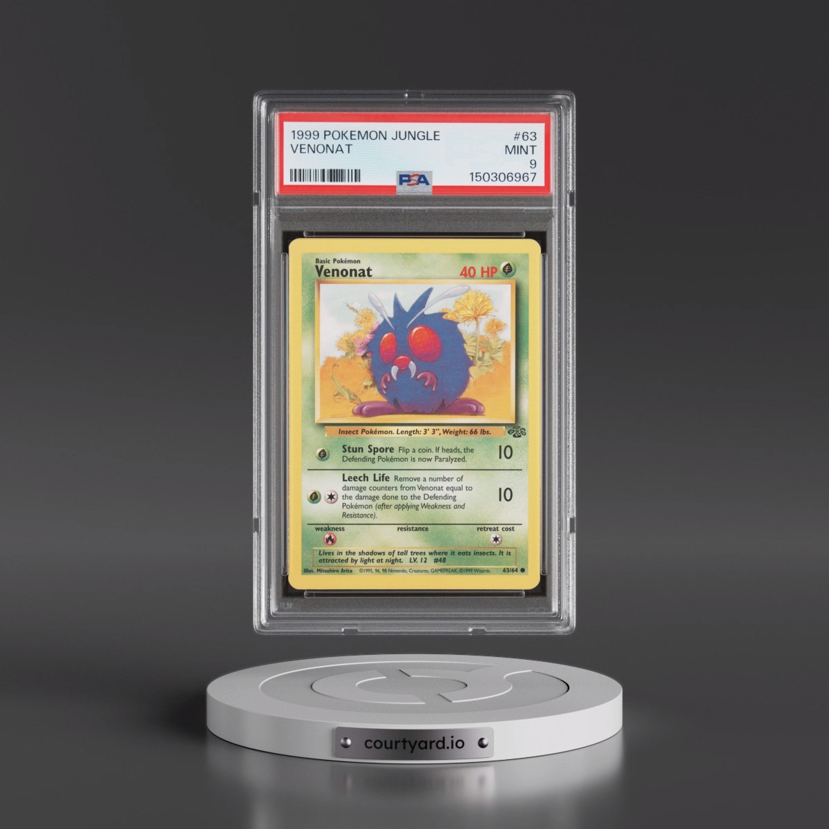 1999 Pokémon Jungle #63 Venonat (PSA 9 MINT)
