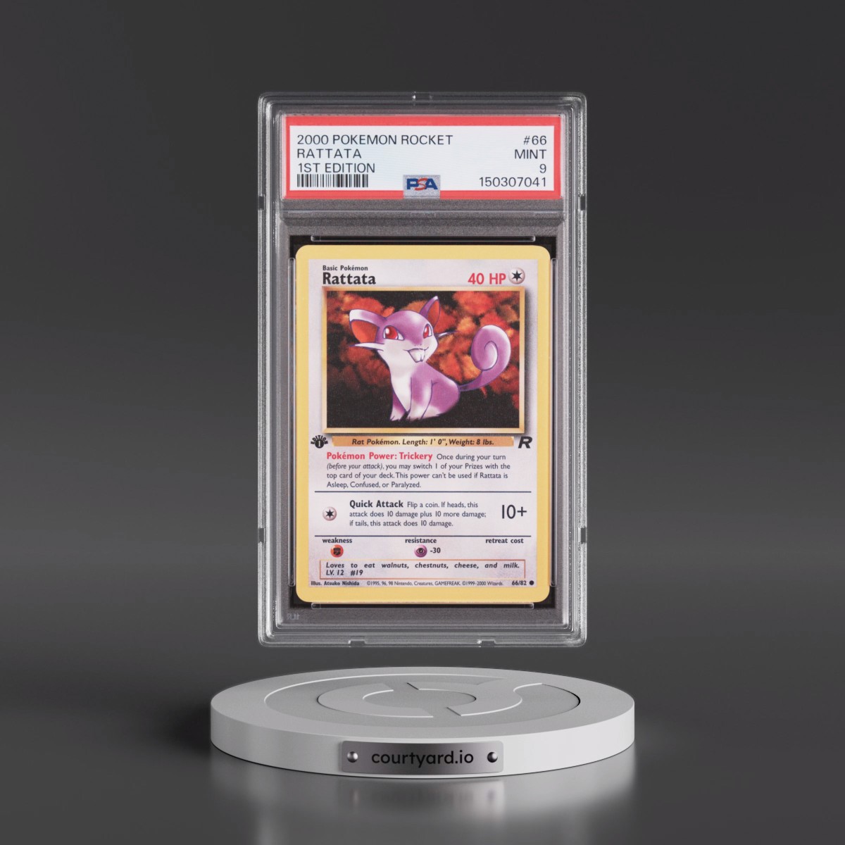 2000 Pokémon Rocket #66 Rattata - 1st Edition (PSA 9 MINT)