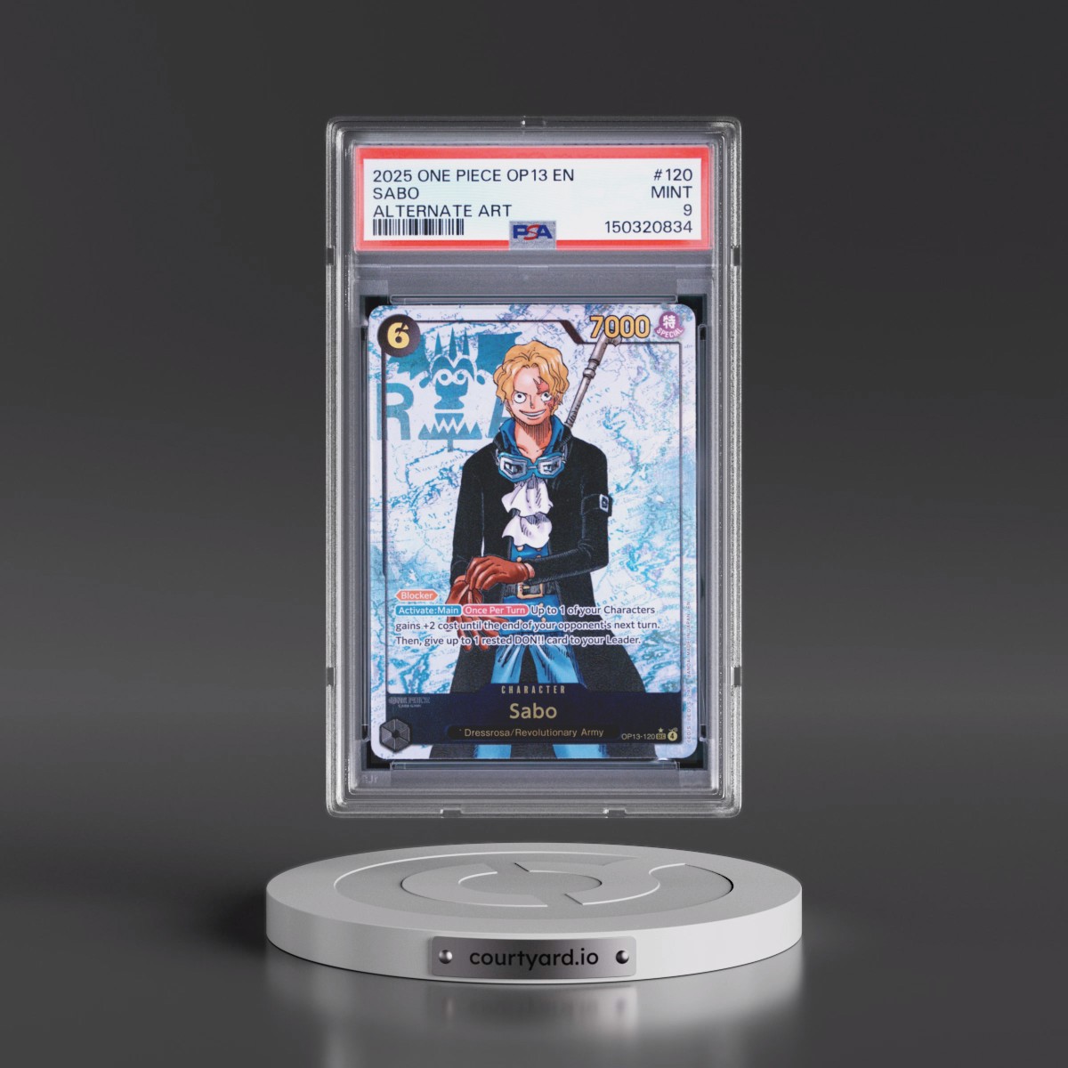 2025 One Piece OP13-Carrying on His Will #120 Sabo - Alternate Art (PSA 9 MINT)