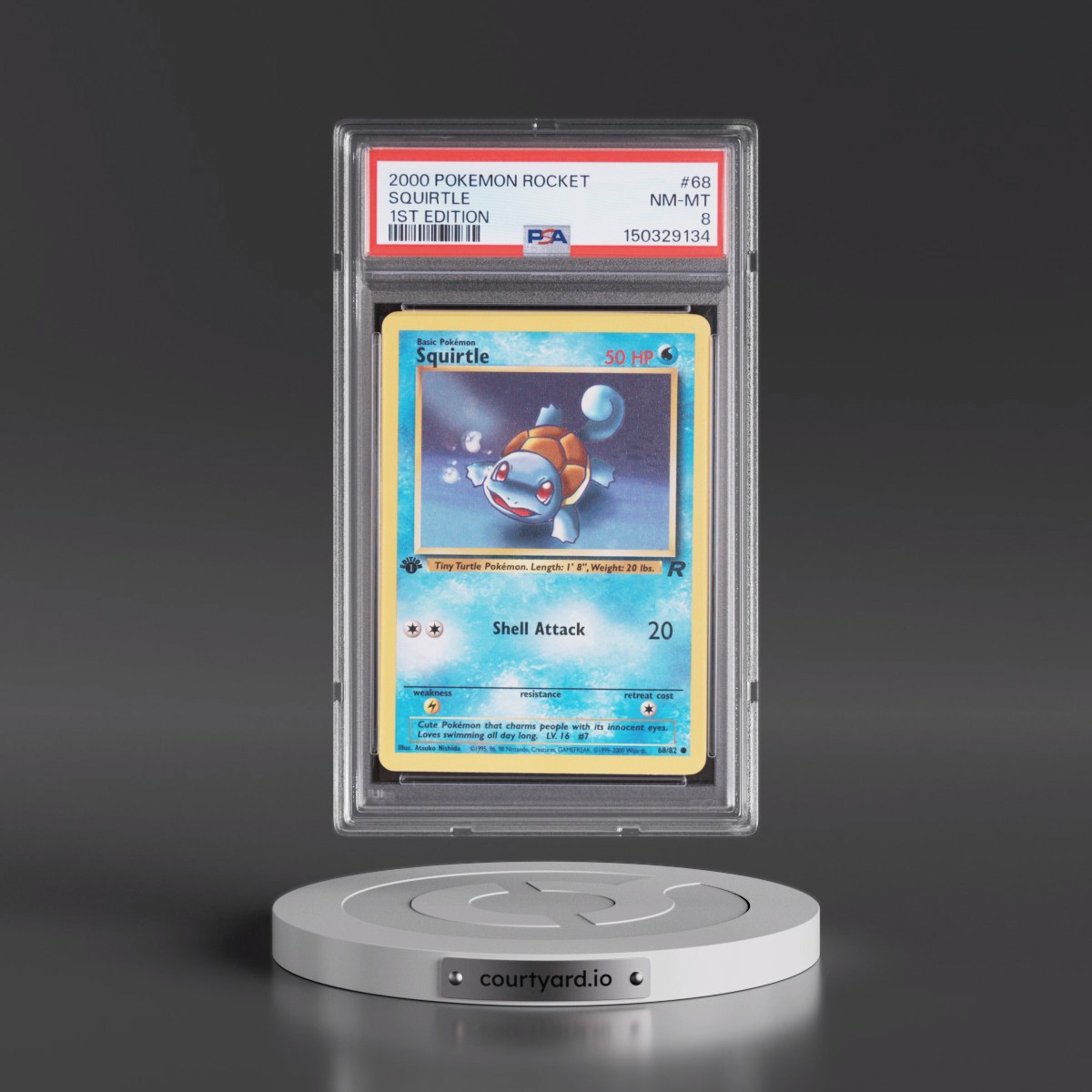 2000 Pokémon Rocket #68 Squirtle - 1st Edition (PSA 8 NM-MT)
