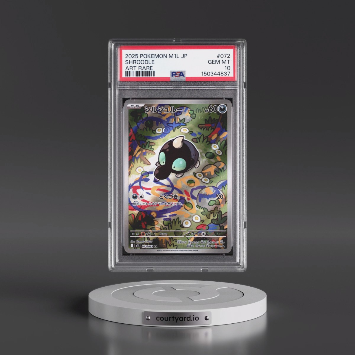 2025 Pokémon M1l-Mega Brave #072 Shroodle - Art Rare (PSA 10 GEM MINT)