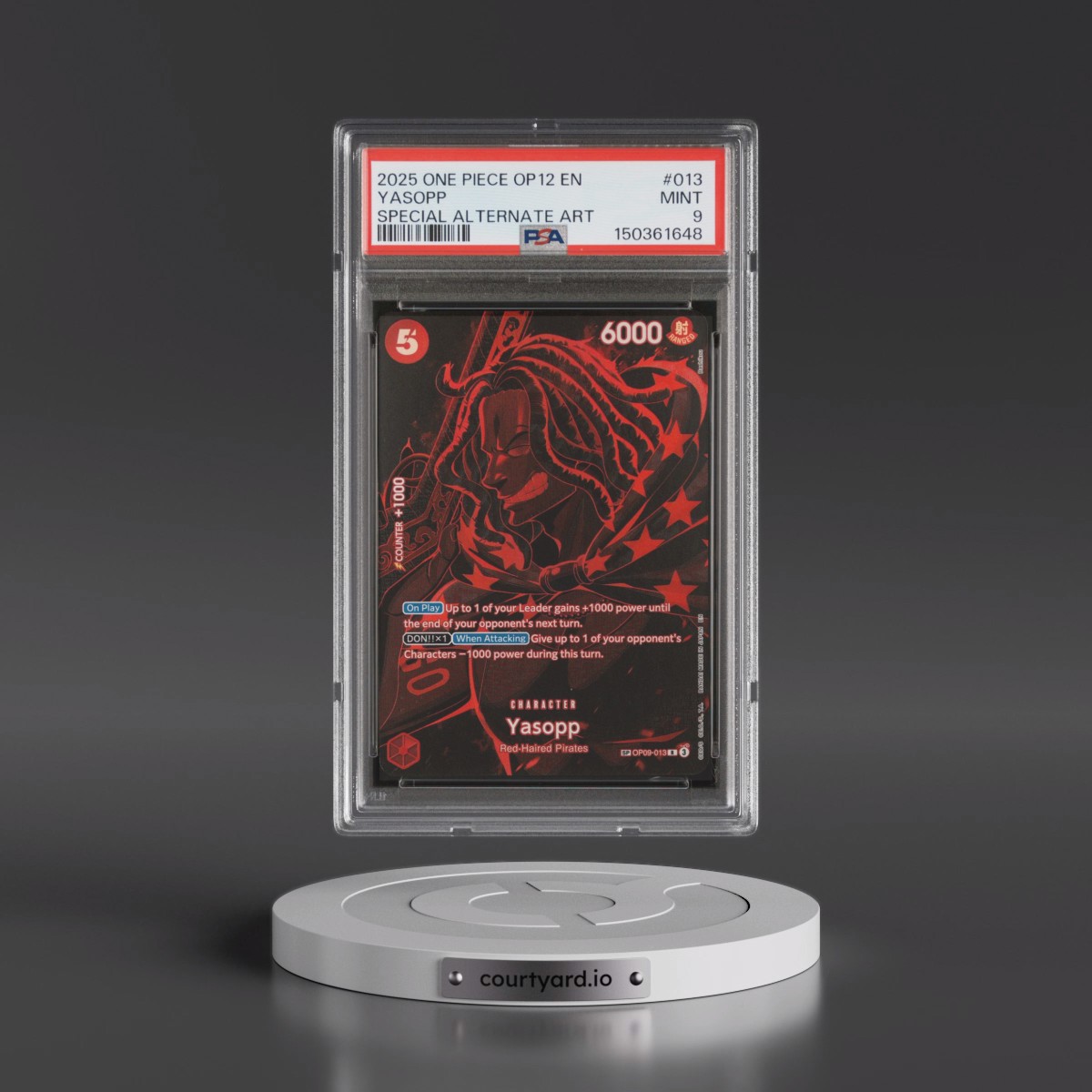 2025 One Piece OP12-Legacy of the Master #013 Yasopp - Special Alternate Art (PSA 9 MINT)