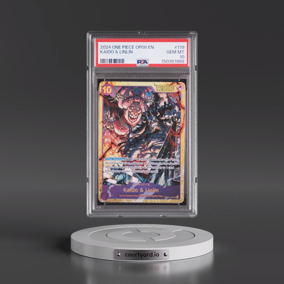 2024 One Piece OP08-Two Legends #119 Kaido & Linlin (PSA 10 GEM MINT)