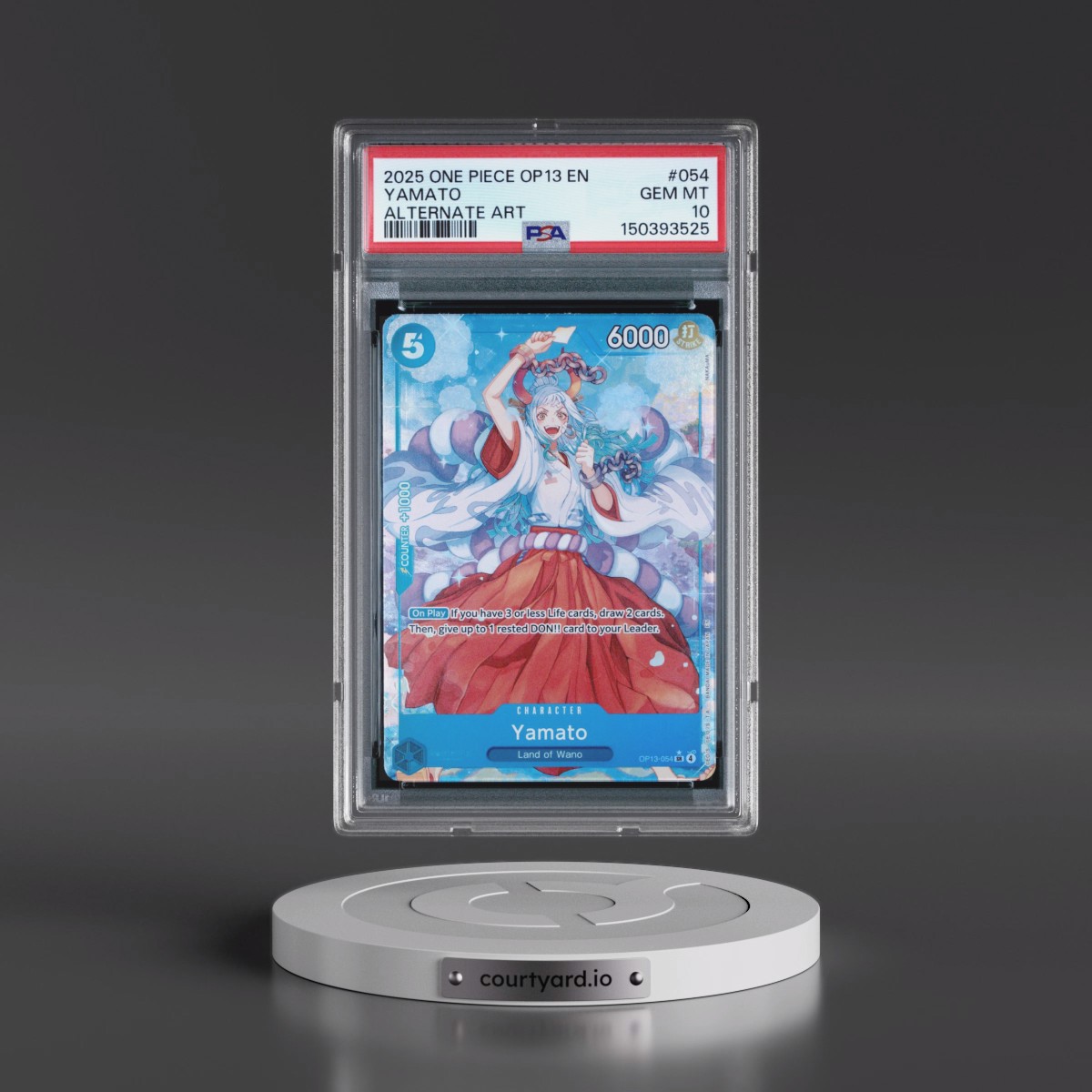 2025 One Piece OP13-Carrying on His Will #054 Yamato - Alternate Art (PSA 10 GEM MINT)