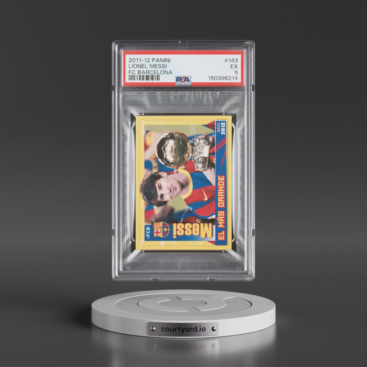 2011 Panini FC Barcelona Lionel Messi #143 PSA 5