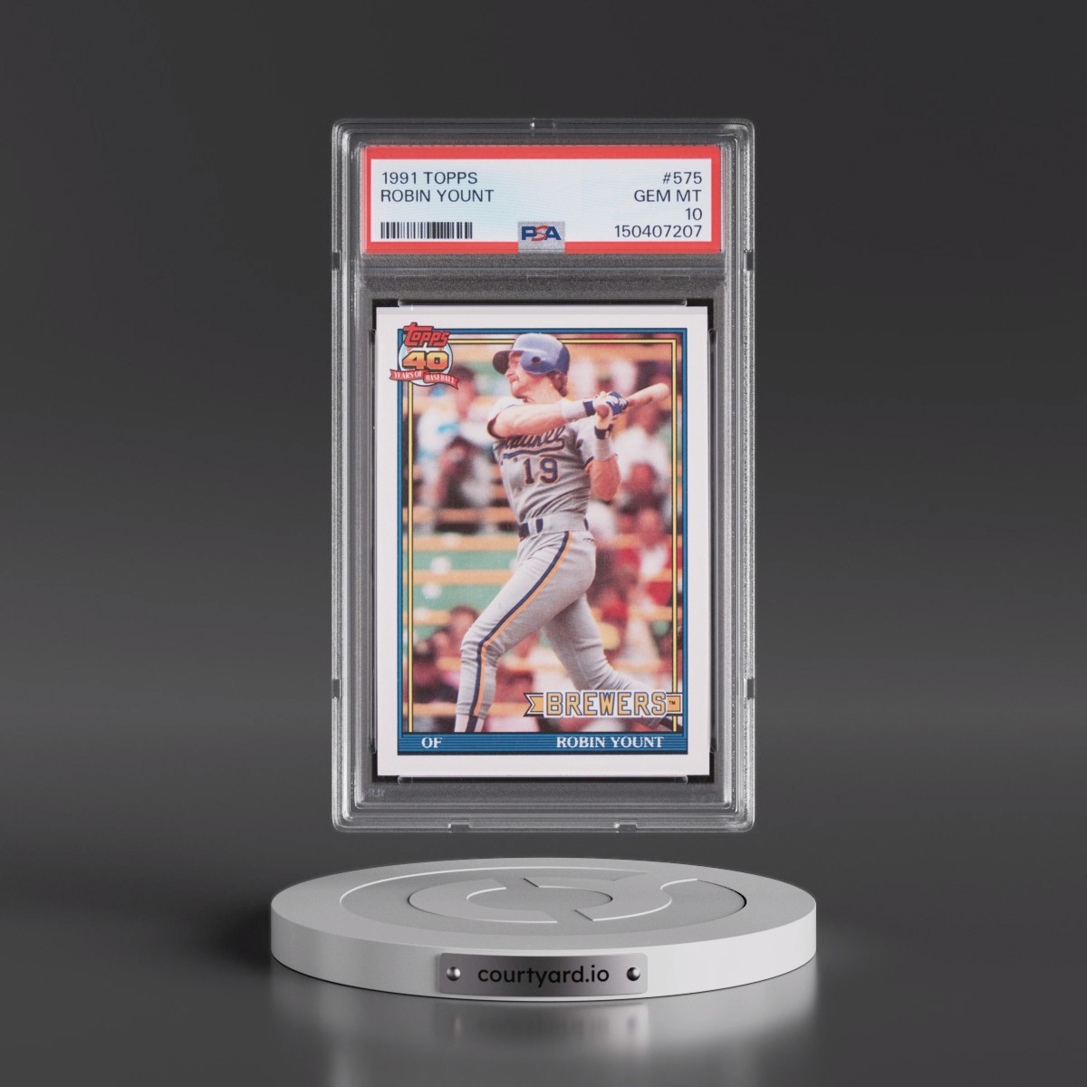 1991 Topps #575 Robin Yount (PSA 10 GEM MINT)