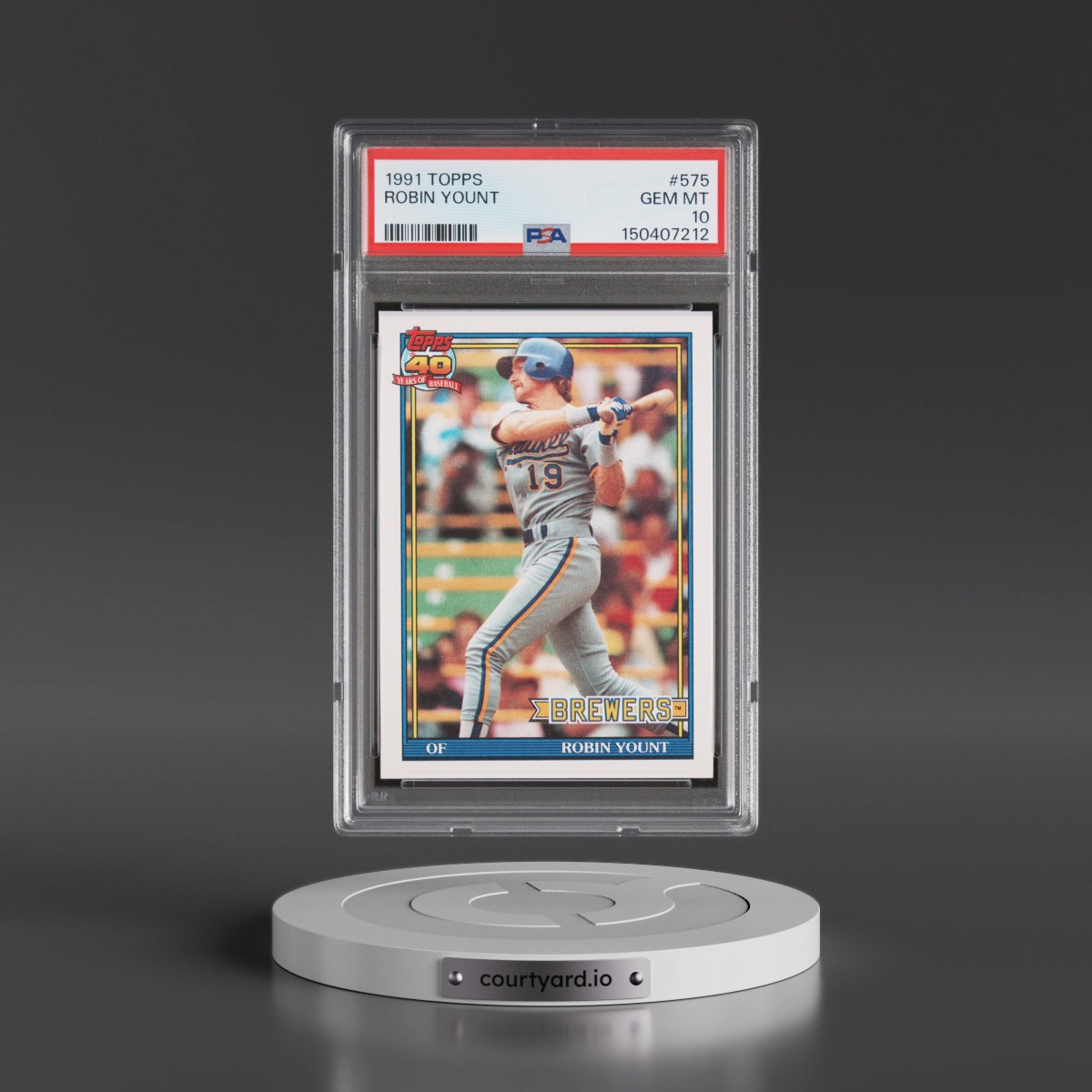 1991 Topps #575 Robin Yount (PSA 10 GEM MINT)