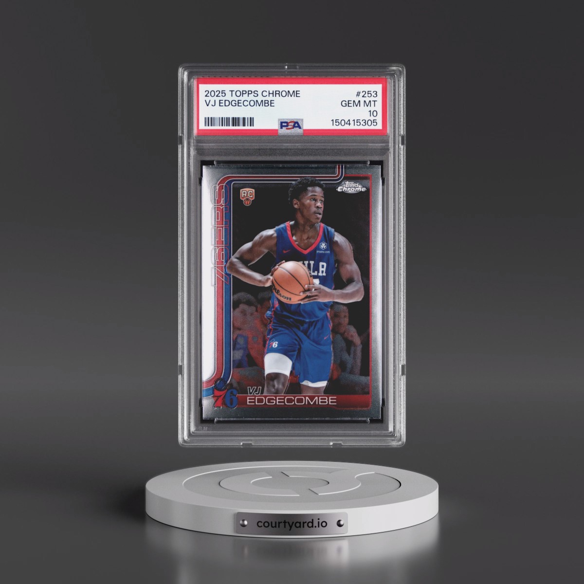 2025 Topps Chrome #253 VJ Edgecombe (PSA 10 GEM MINT)
