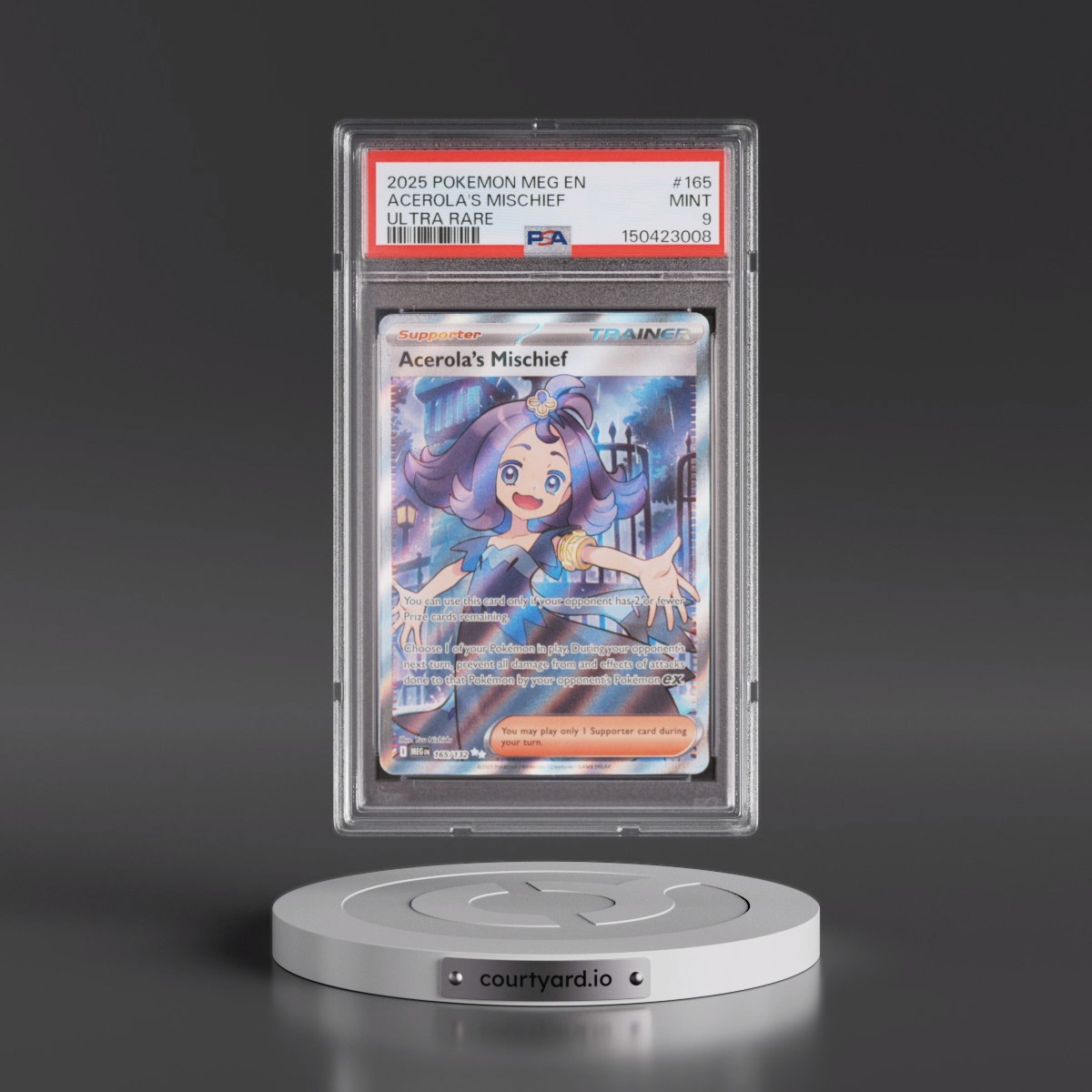 2025 Pokémon Meg EN-Mega Evolution #165 Acerola's Mischief - Ultra Rare (PSA 9 MINT)