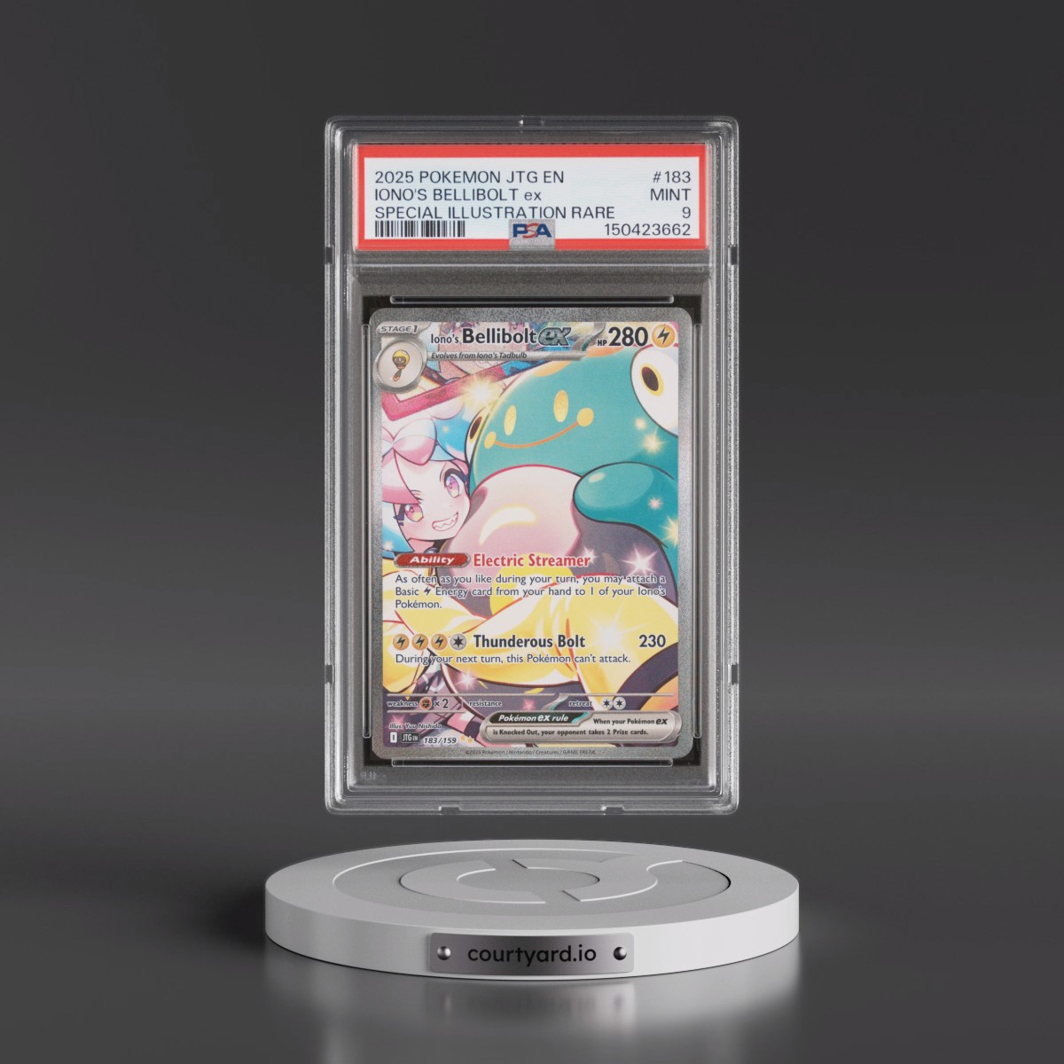 2025 Pokémon Jtg EN-Journey Together #183 Iono's Bellibolt EX - Holo Special Illustration Rare (PSA 9 MINT)
