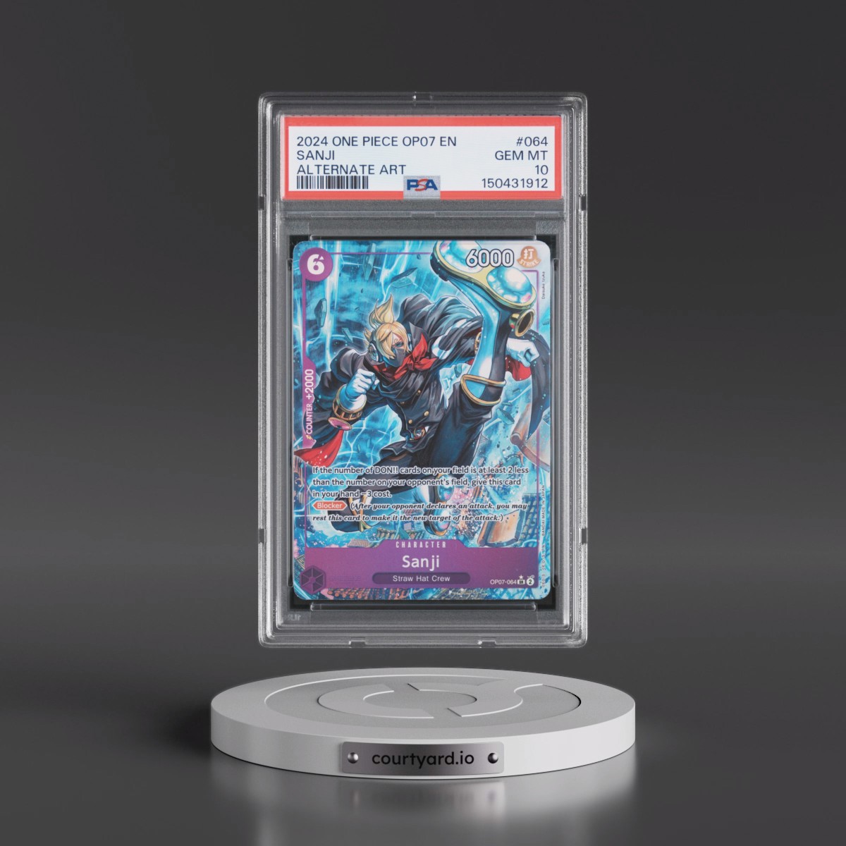 2024 One Piece OP07-500 Years in the Future #064 Sanji - Alternate Art (PSA 10 GEM MINT)