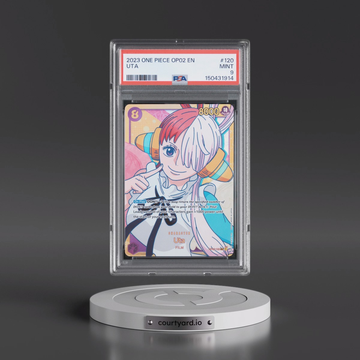 2023 One Piece OP02-Paramount War #120 Uta (PSA 9 MINT)