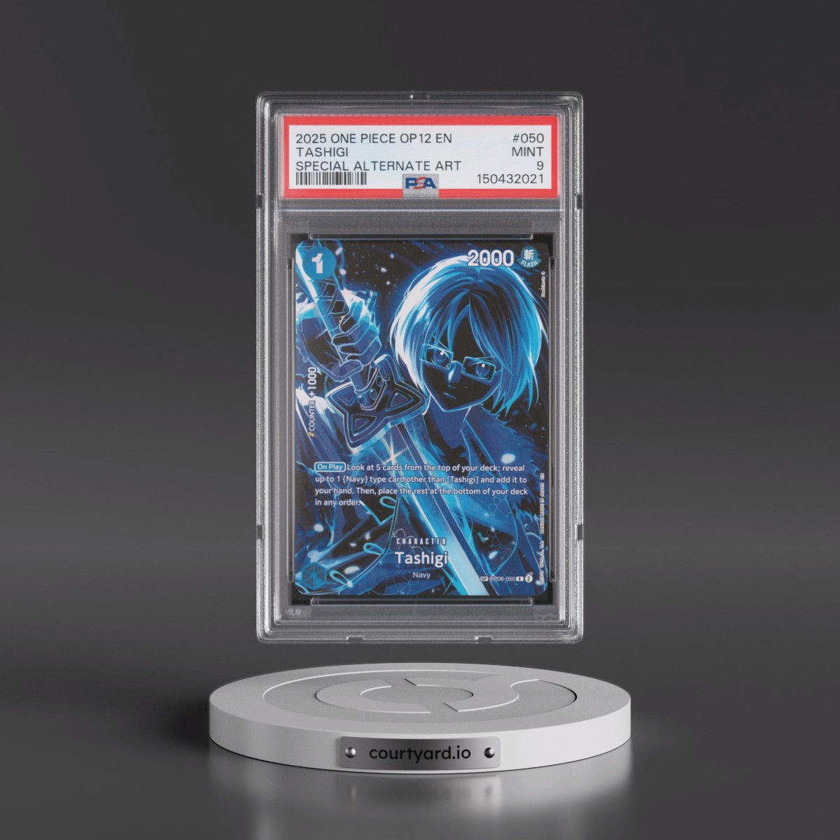 2025 One Piece OP12-Legacy of the Master #050 Tashigi - Special Alternate Art (PSA 9 MINT)