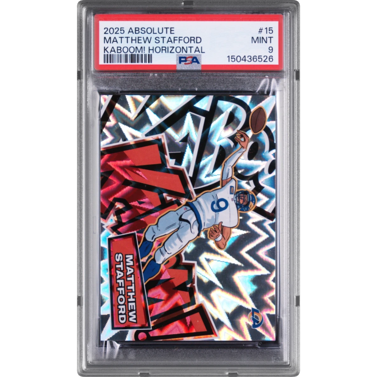 2025 Panini Absolute Kaboom! Horizontal #15 Matthew Stafford (PSA 9 MINT)