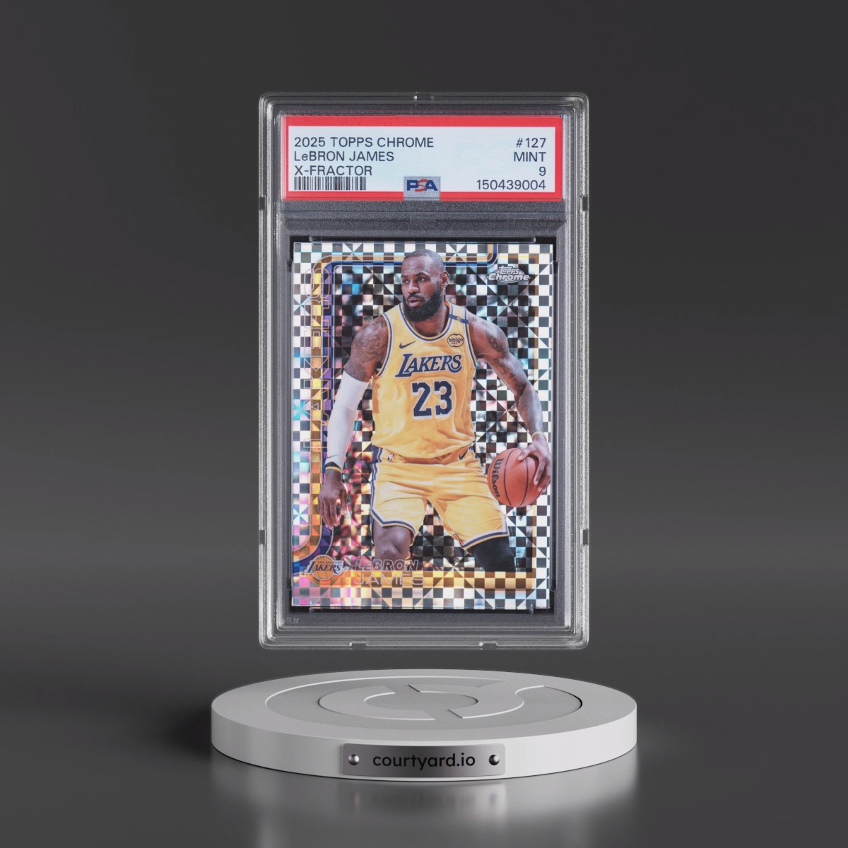 2025 Topps Chrome #127 LeBron James - X-Fractor (PSA 9 MINT)