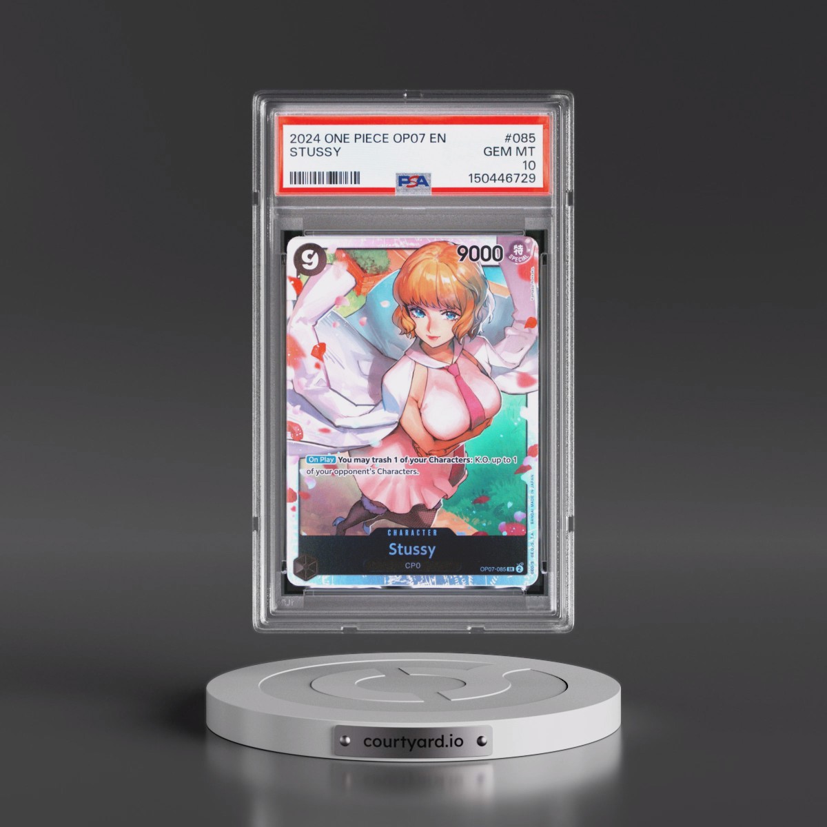 2024 One Piece OP07-500 Years in the Future #085 Stussy (PSA 10 GEM MINT)