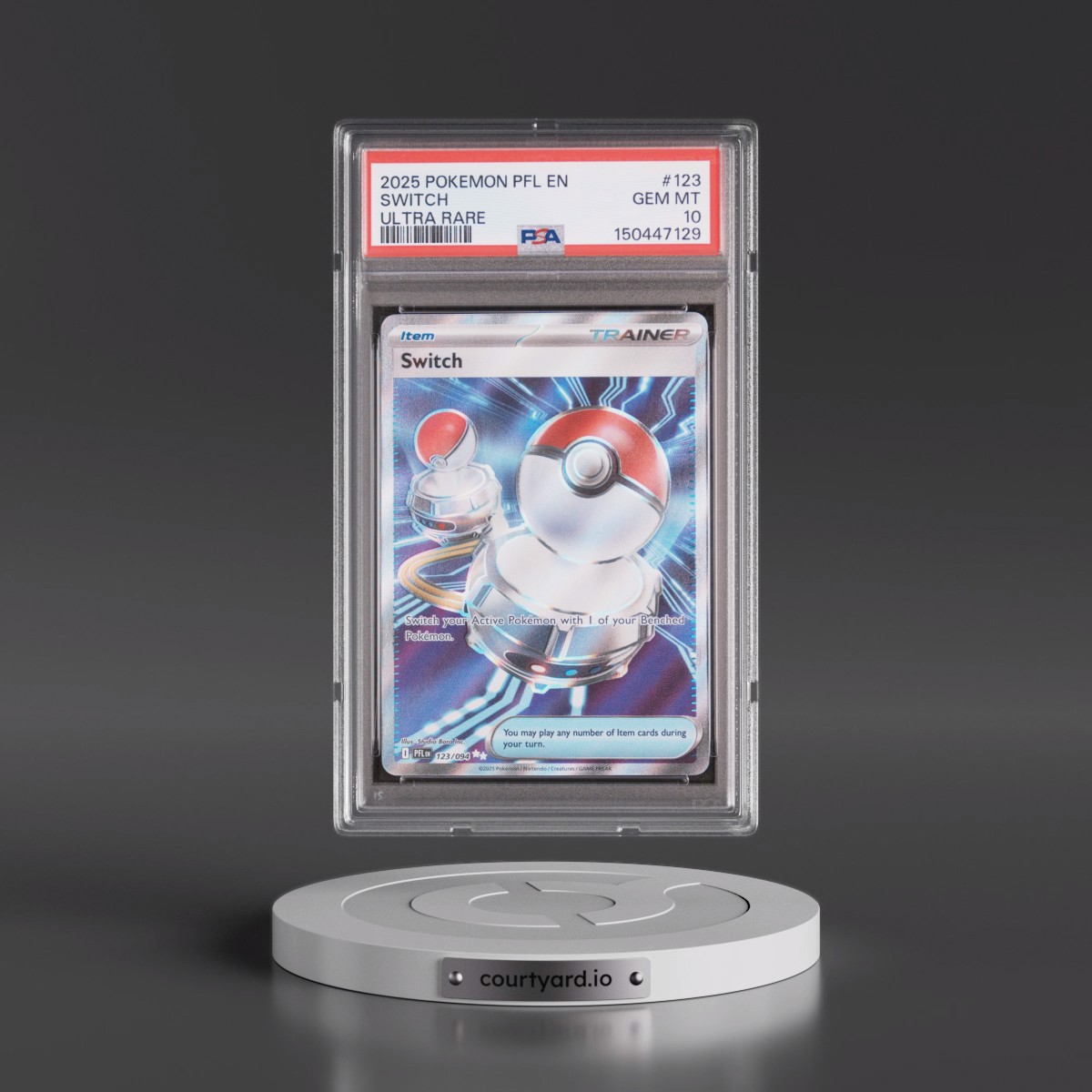 2025 Pokémon Pfl EN-Phantasmal Flames #123 Switch - Ultra Rare (PSA 10 GEM MINT)