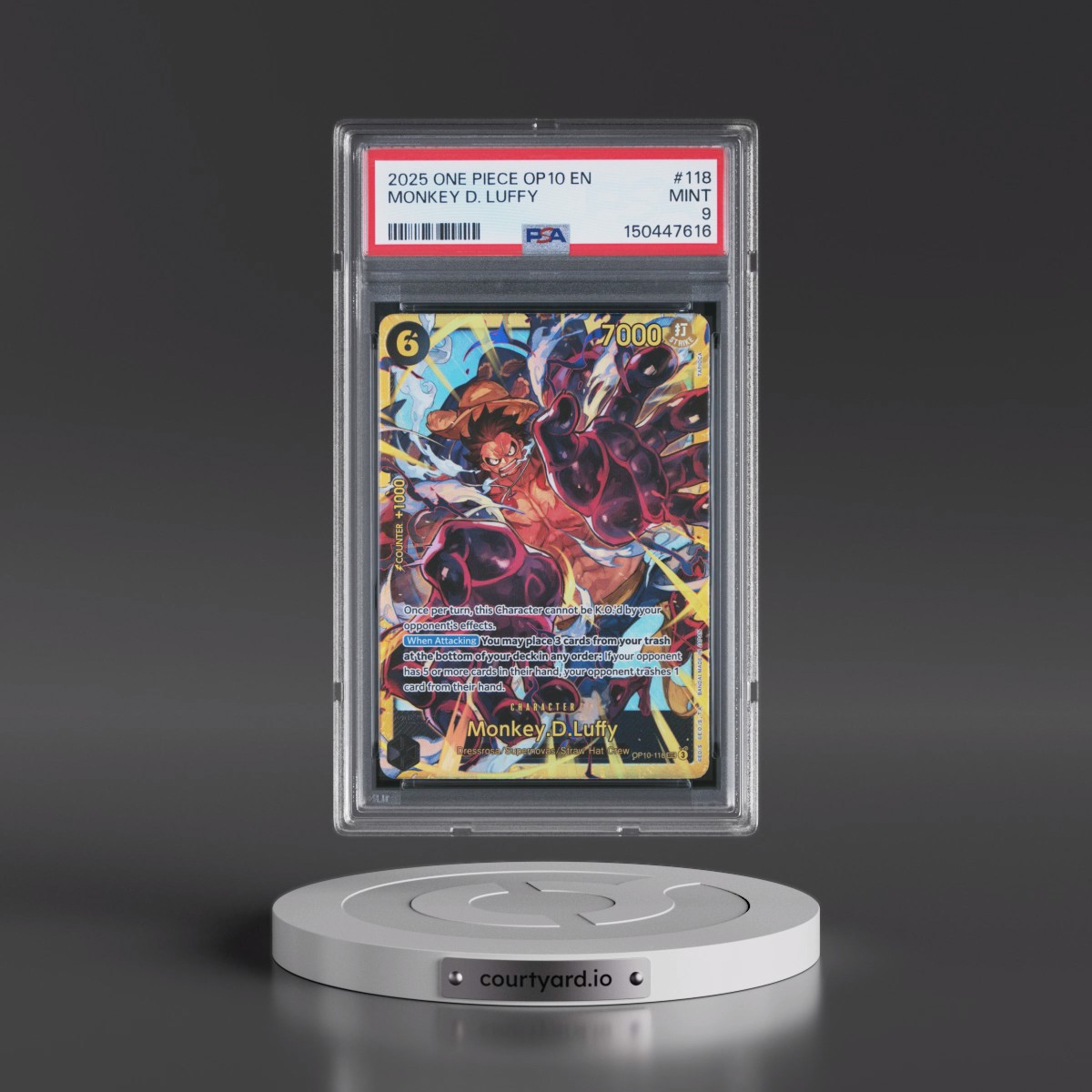 2025 One Piece OP10-Royal Blood #118 Monkey D. Luffy (PSA 9 MINT)