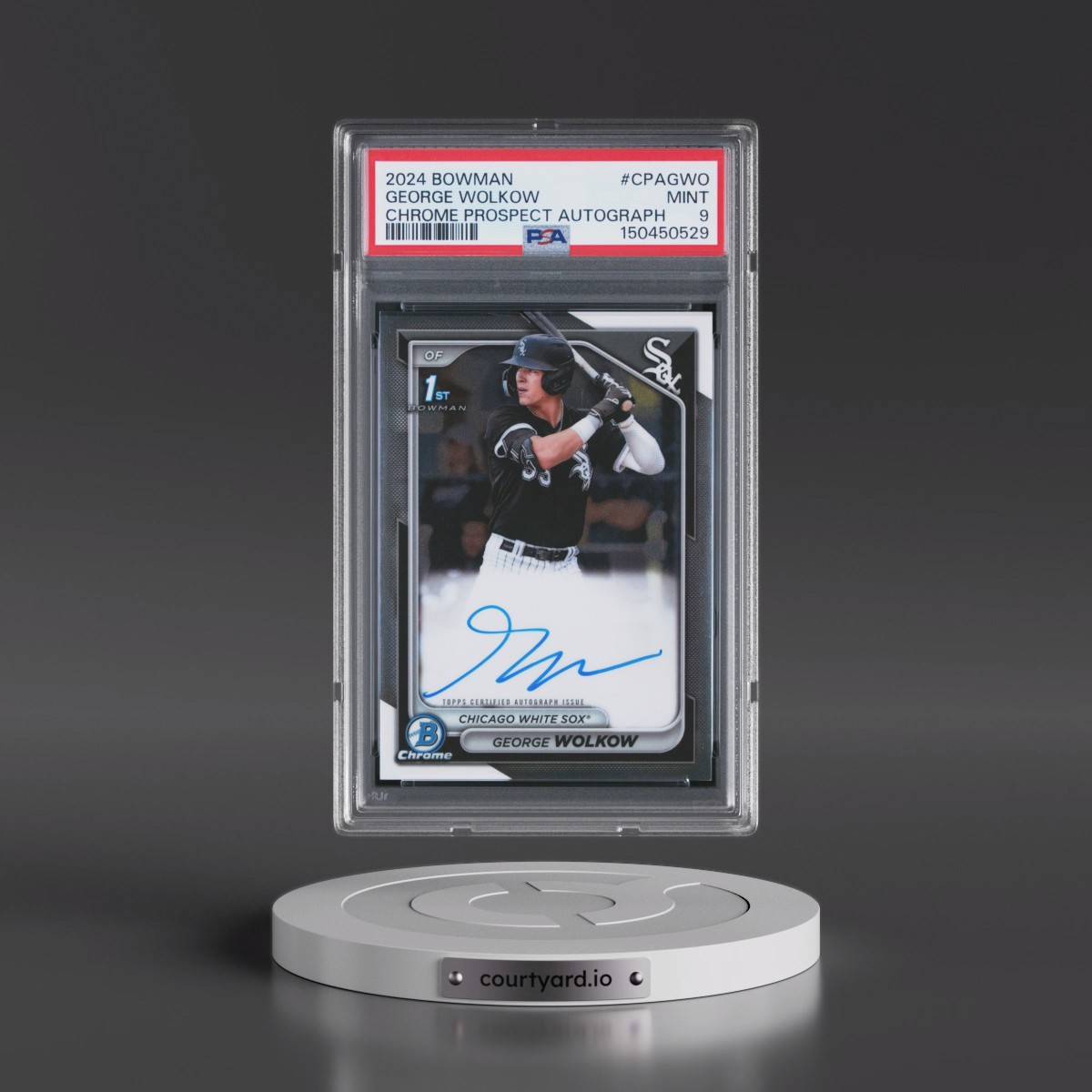 2024 Bowman Chrome Prospect Autographs #CPAGWO George Wolkow (PSA 9 MINT)