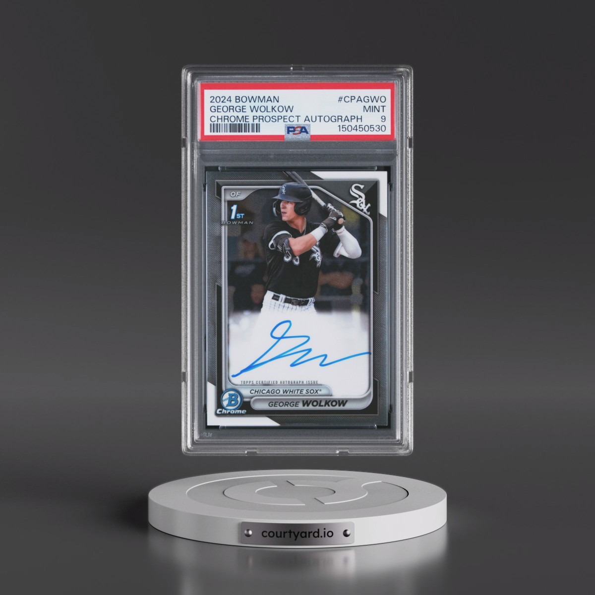 2024 Bowman Chrome Prospect Autographs #CPAGWO George Wolkow (PSA 9 MINT)