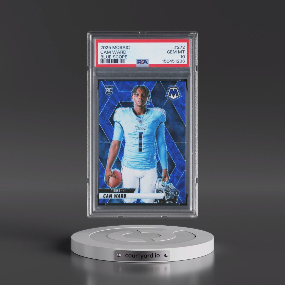 2025 Panini Mosaic Cam Ward - Blue Scope #272 PSA 10