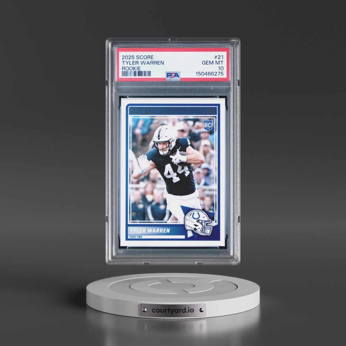 2025 Panini Score #21 Tyler Warren - Rookie (PSA 10 GEM MINT)