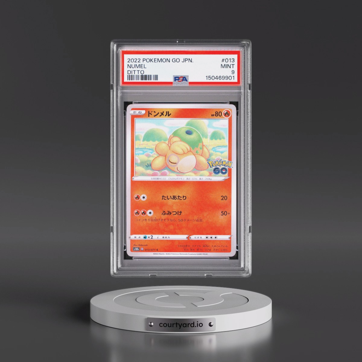 2022 Pokémon Go #013 Numel - Ditto (PSA 9 MINT)