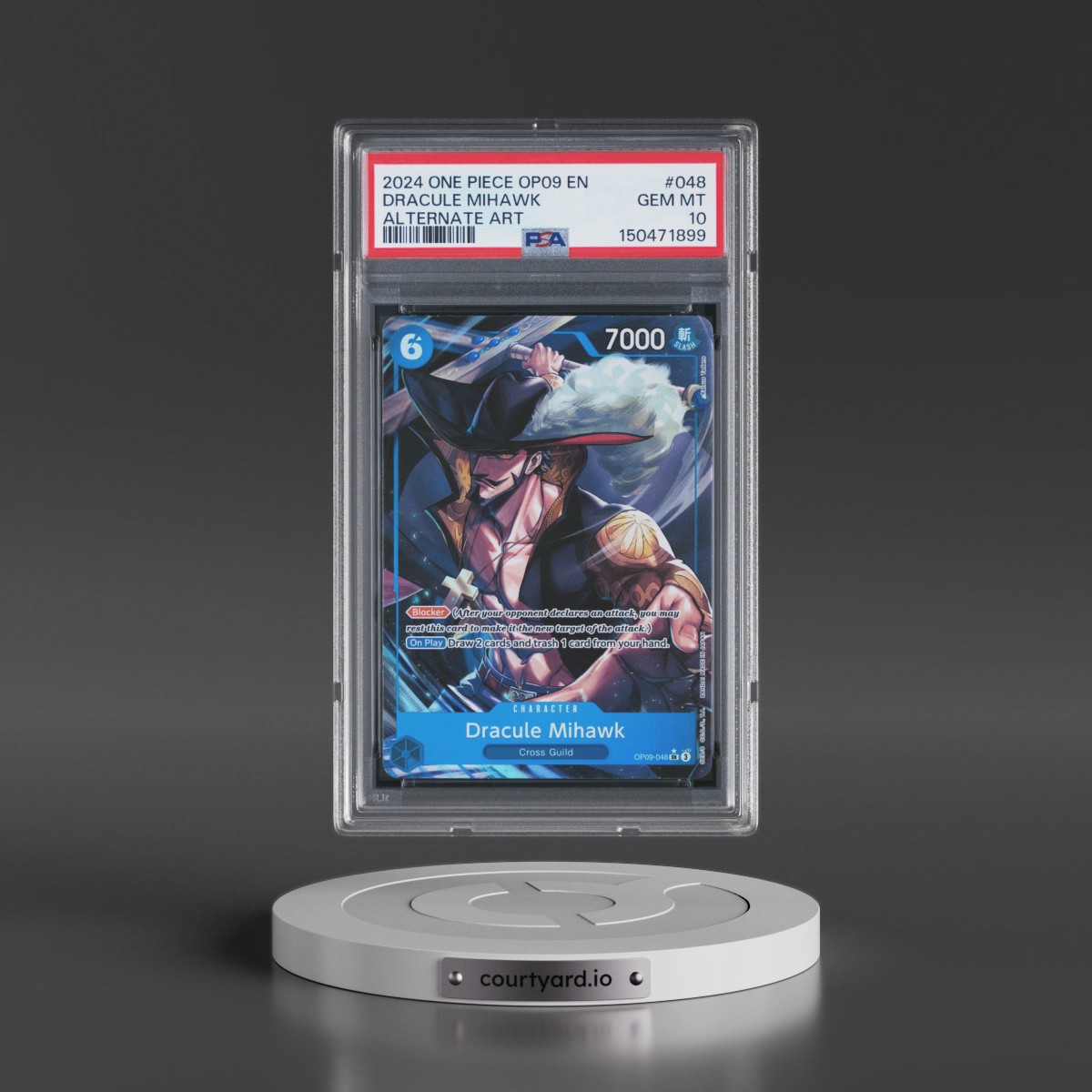 2024 One Piece OP09-Emperors in the New World #048 Dracule Mihawk - Alternate Art (PSA 10 GEM MINT)
