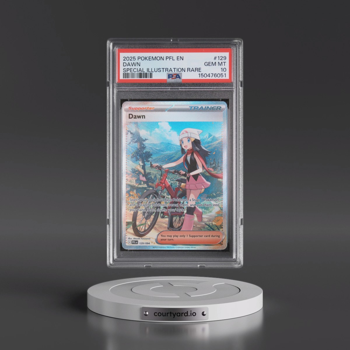 2025 Pokémon Pfl EN-Phantasmal Flames #129 Dawn - Special Illustration Rare (PSA 10 GEM MINT)