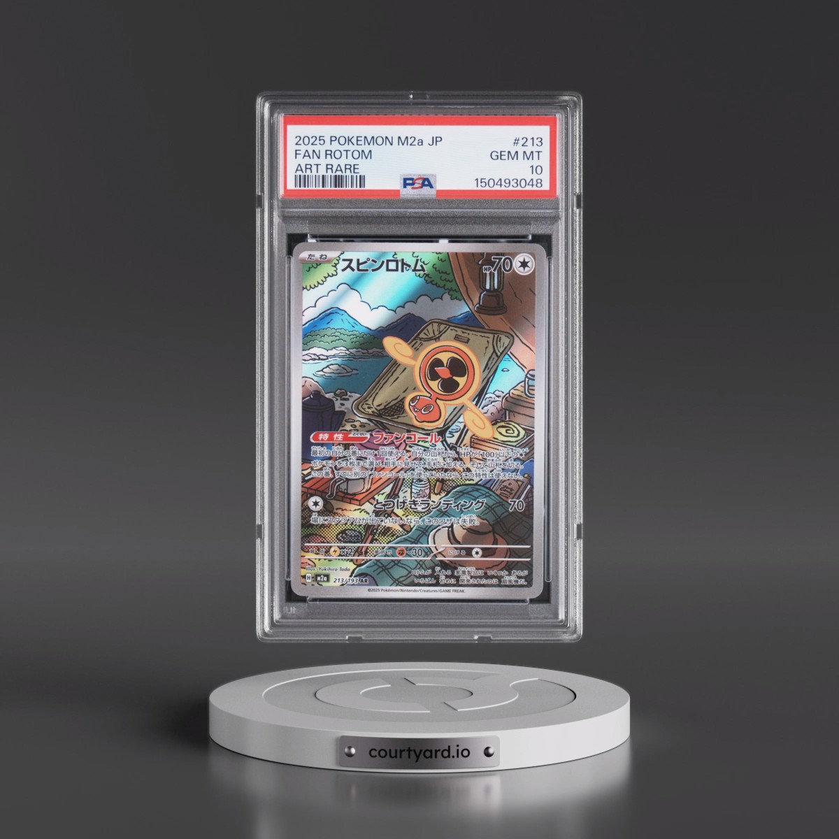 2025 Pokémon M2a-Mega Dream EX #213 Fan Rotom - Art Rare (PSA 10 GEM MINT)