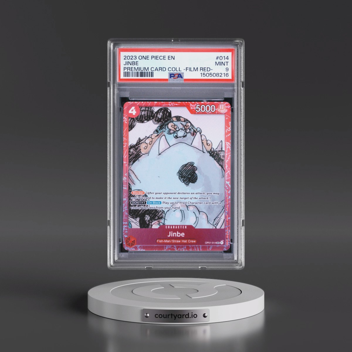 2023 One Piece Premium Card Collection -One Piece Film Red #014 Jinbe (PSA 9 MINT)