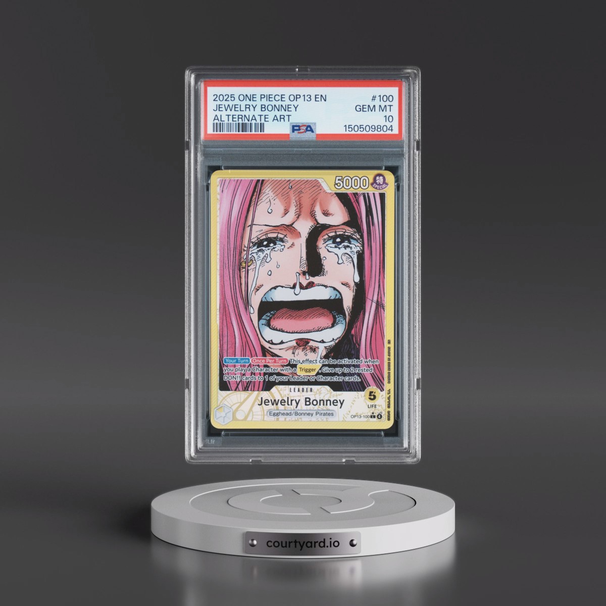 2025 One Piece OP13-Carrying on His Will #100 Jewelry Bonney - Alternate Art (PSA 10 GEM MINT)