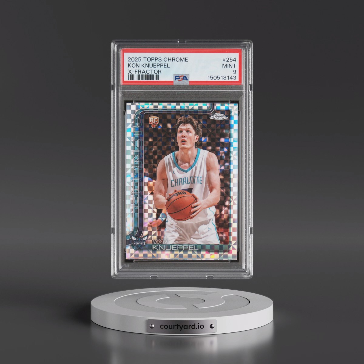 2025 Topps Chrome #254 Kon Knueppel - X-Fractor (PSA 9 MINT)