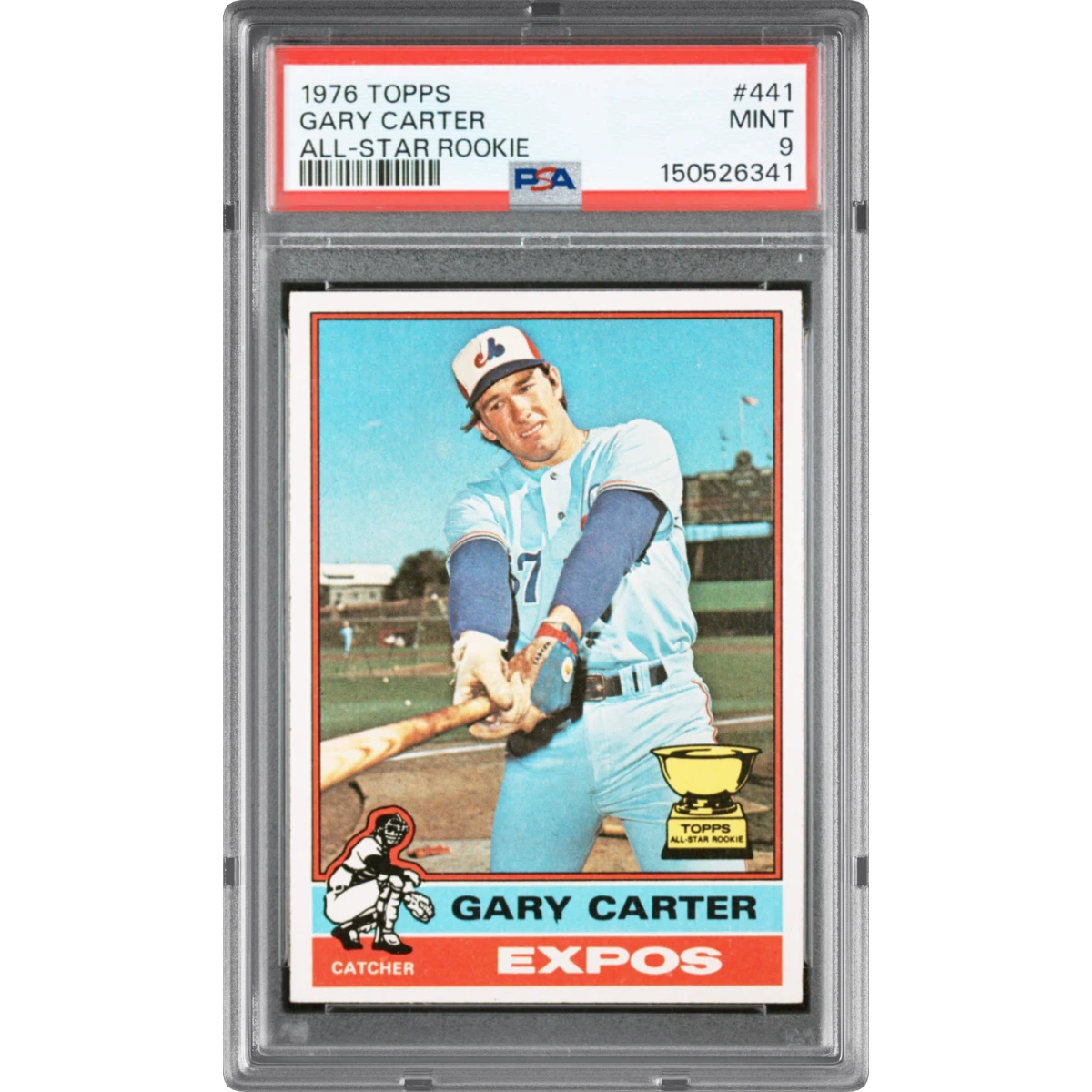 1976 Topps #441 Gary Carter - All-Star Rookie (PSA 9 MINT)