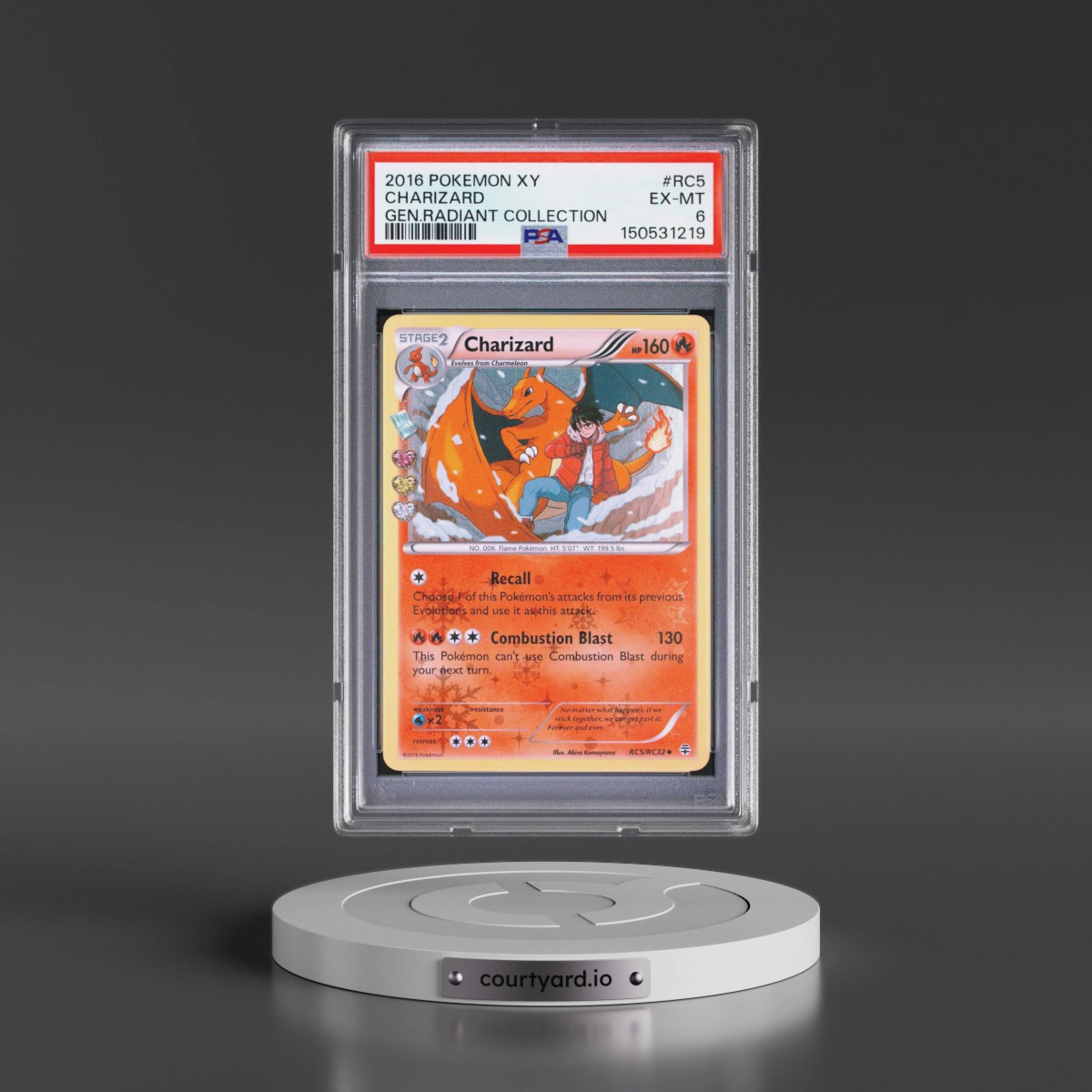 2016 Pokémon XY Generations Radiant Collection #RC5 Charizard (PSA 6 EX-MT)