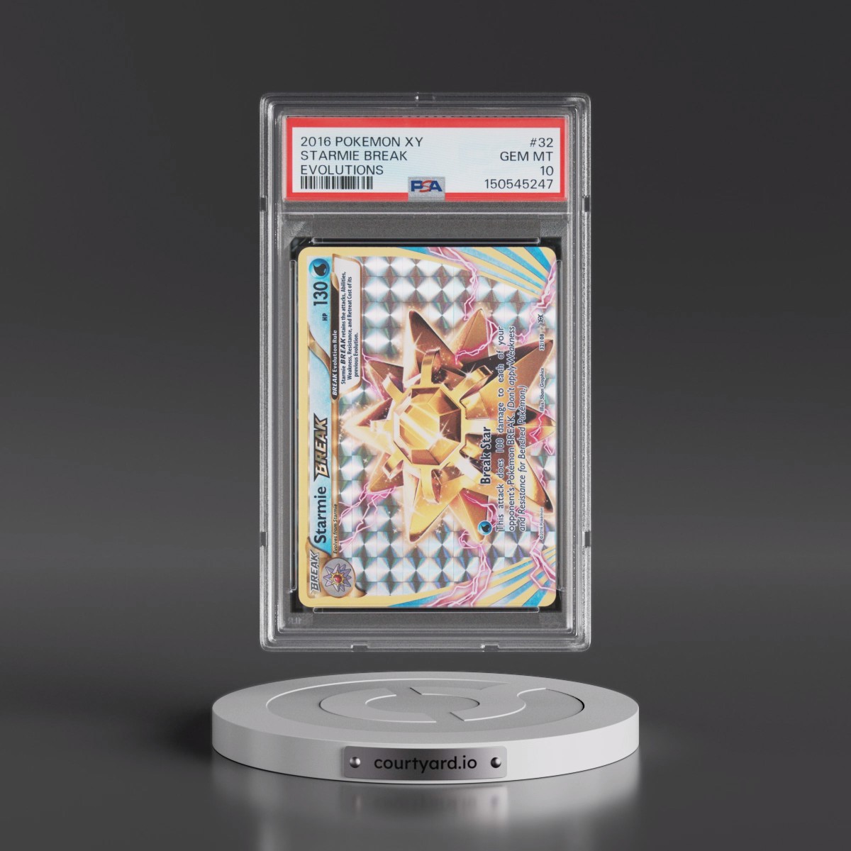 2016 Pokémon XY Evolutions #32 Starmie Break (PSA 10 GEM MINT)
