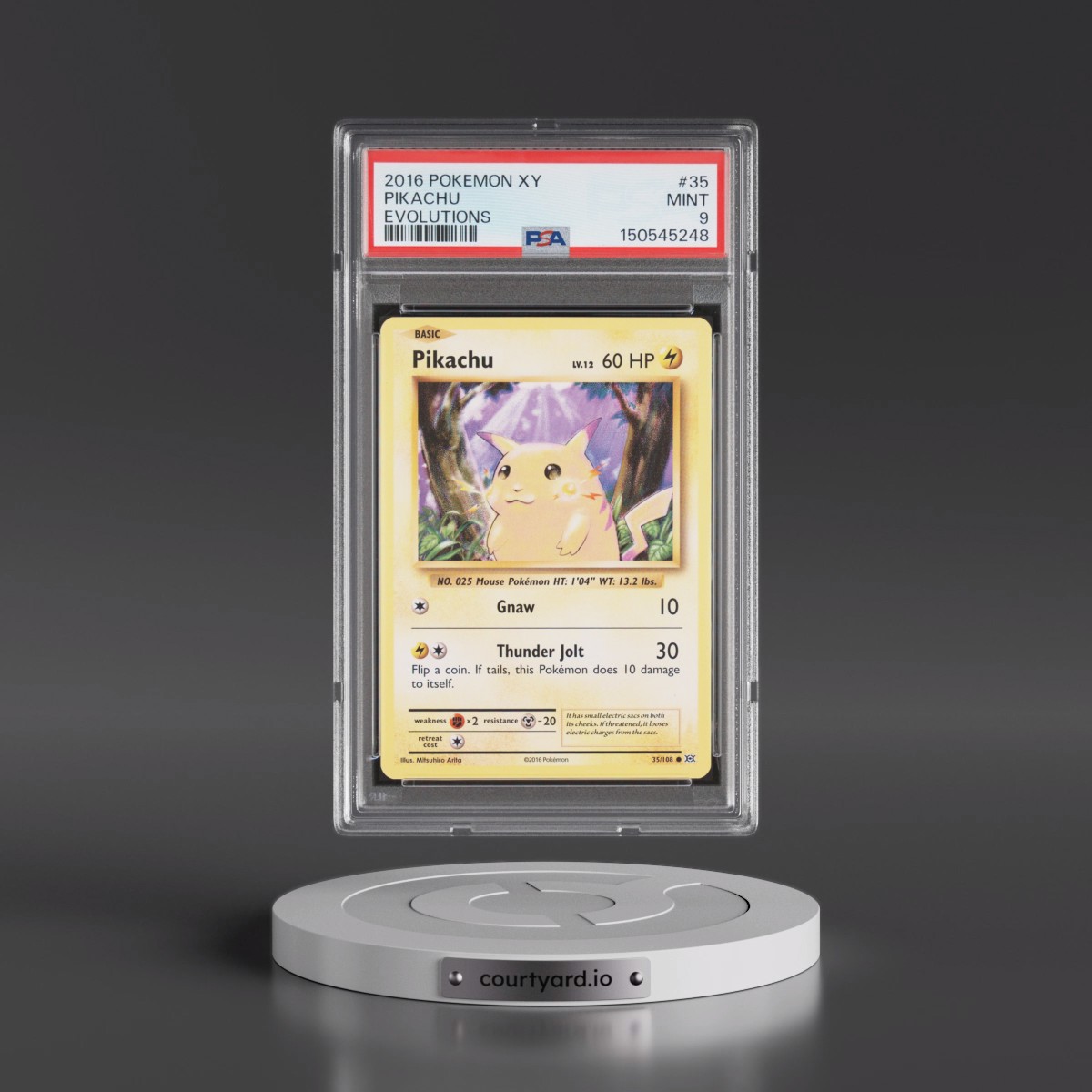 2016 Pokémon XY Evolutions #35 Pikachu (PSA 9 MINT)