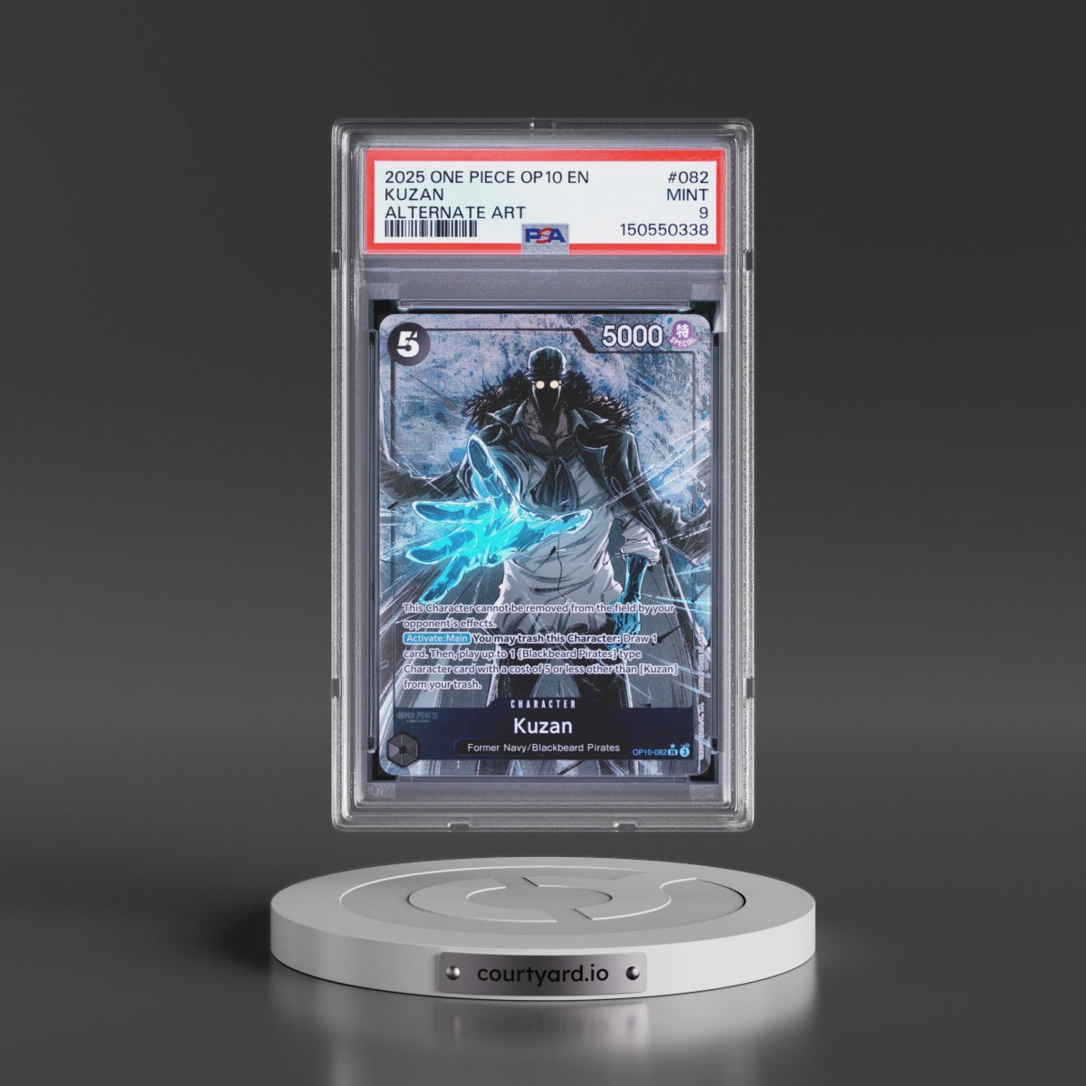 2025 One Piece OP10-Royal Blood #082 Kuzan - Alternate Art (PSA 9 MINT)