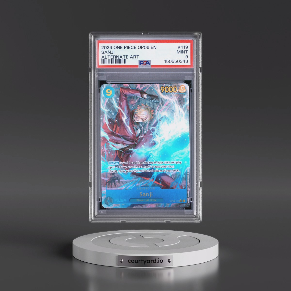 2024 One Piece OP06-Wings of the Captain #119 Sanji - Alternate Art (PSA 9 MINT)