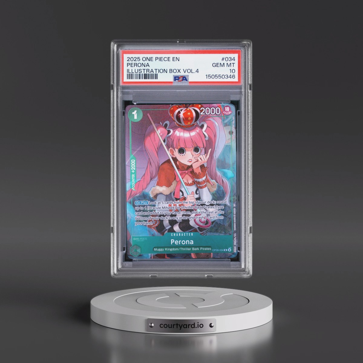 2025 One Piece Promos #034 Perona - Illustration Box Vol.4 (PSA 10 GEM MINT)