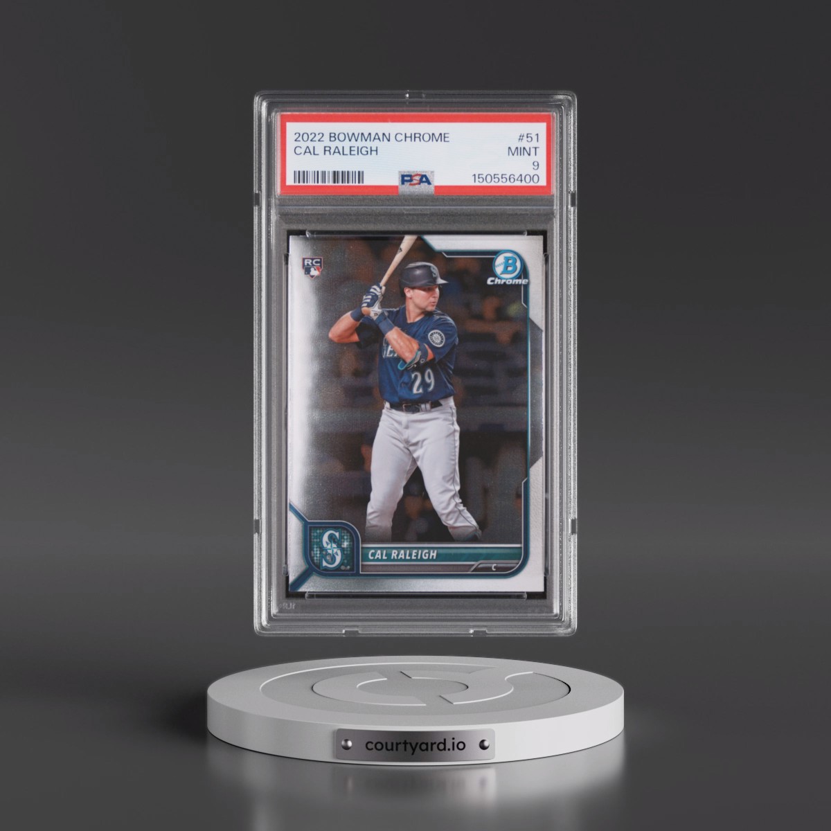 2022 Bowman Chrome #51 Cal Raleigh (PSA 9 MINT)