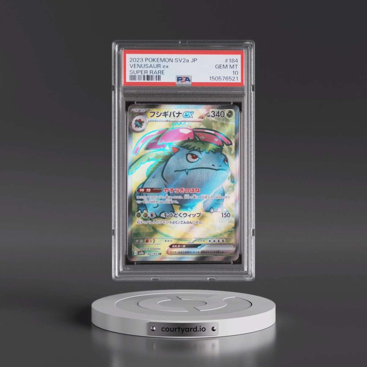 2023 Pokémon Sv2a-Pokémon Card 151 #184 Venusaur EX - Holo Super Rare (PSA 10 GEM MINT)