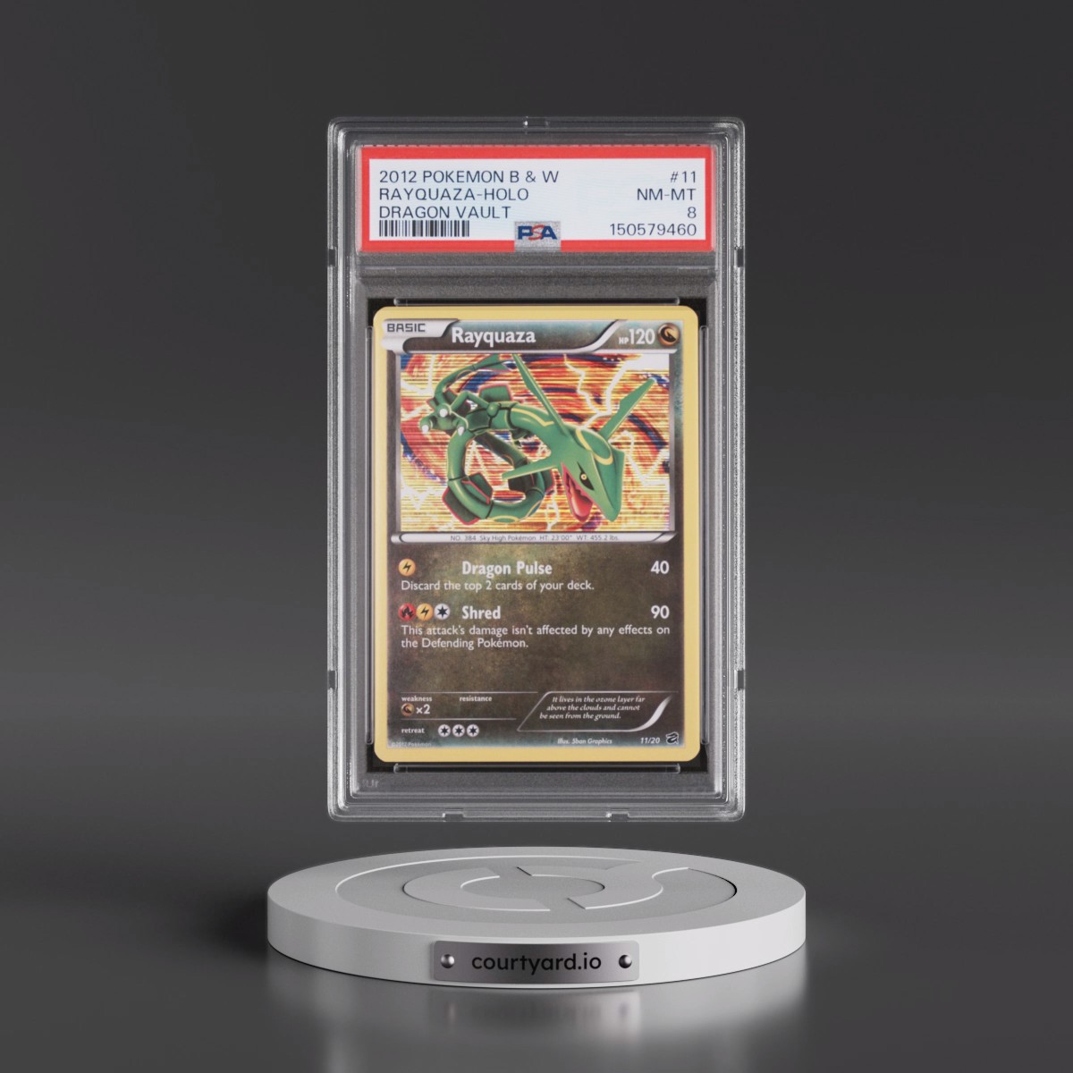 2012 Pokémon Black & White Dragon Vault #11 Rayquaza - Holo (PSA 8 NM-MT)