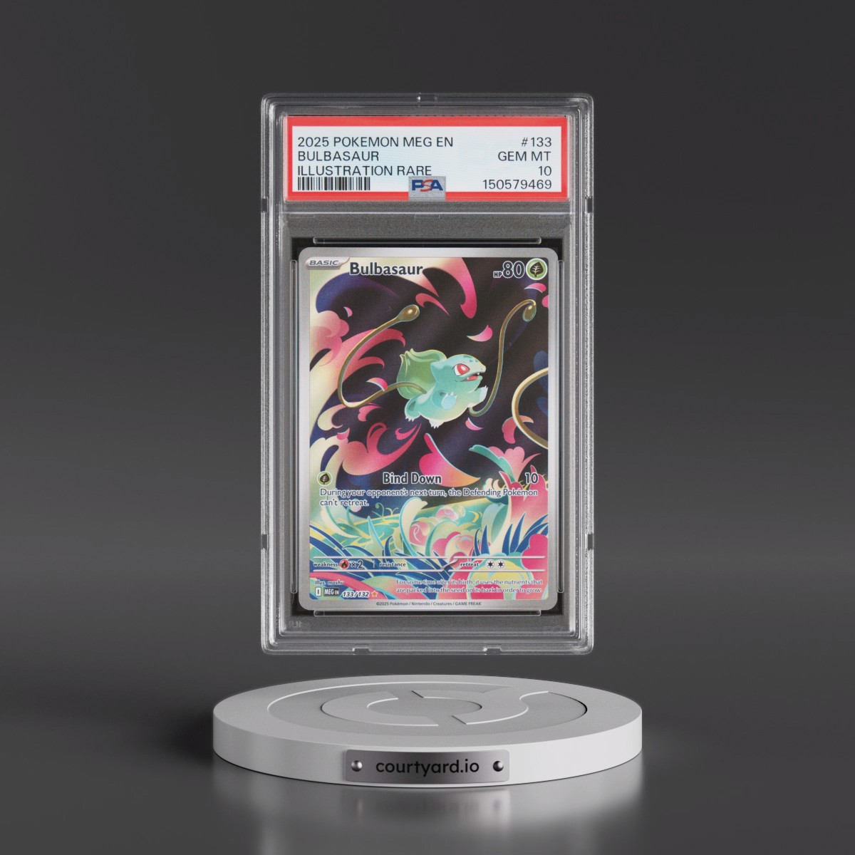 2025 Pokémon Meg EN-Mega Evolution #133 Bulbasaur - Illustration Rare (PSA 10 GEM MINT)