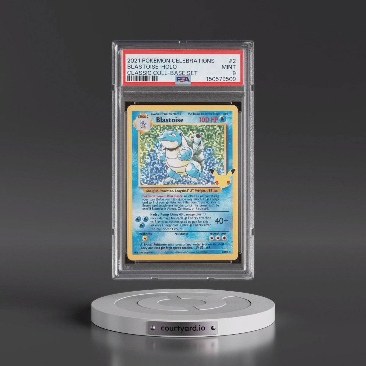 2021 Pokémon Celebrations Classic Collection #2 Blastoise - Holo (PSA 9 MINT)