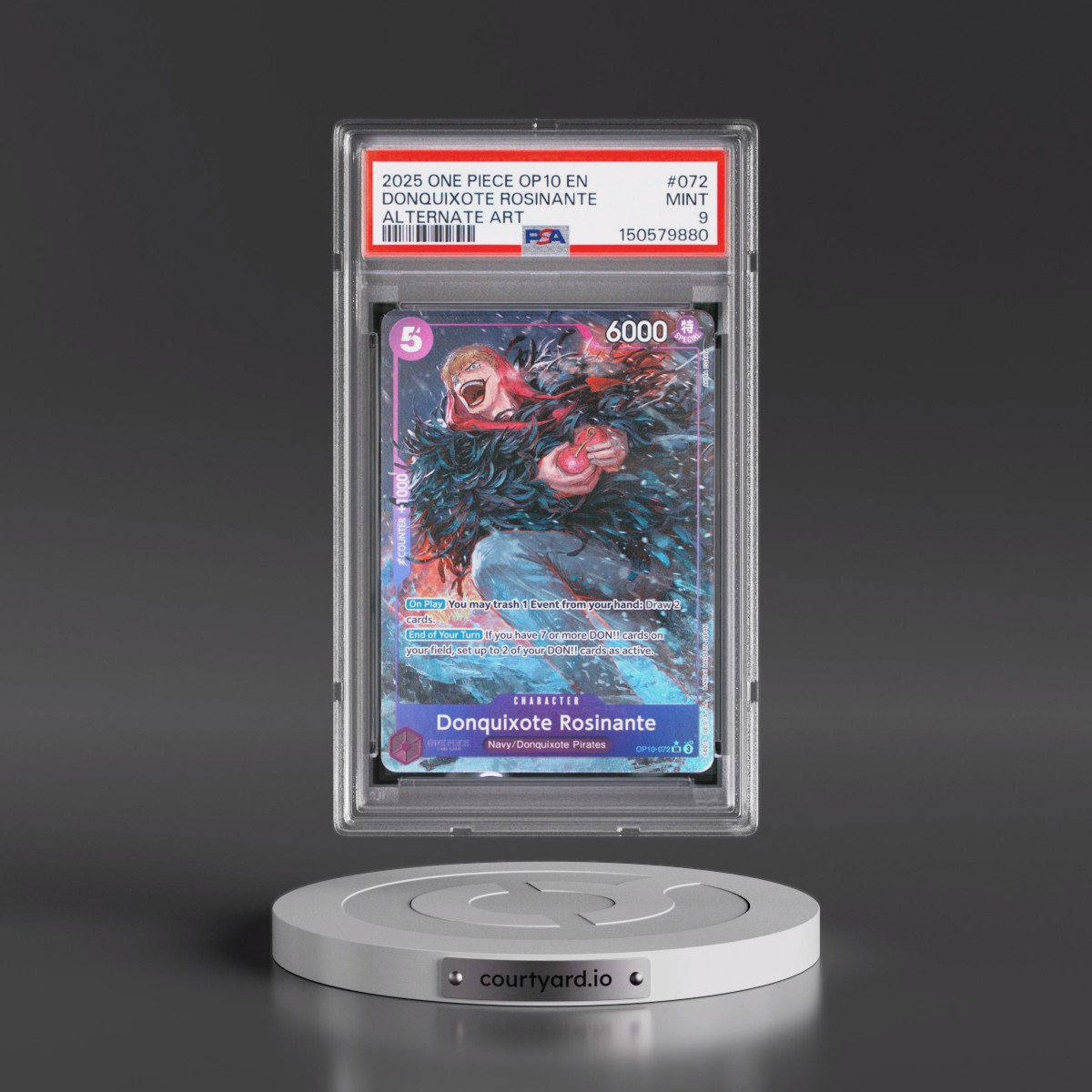2025 One Piece OP10-Royal Blood #072 Donquixote Rosinante - Alternate Art (PSA 9 MINT)
