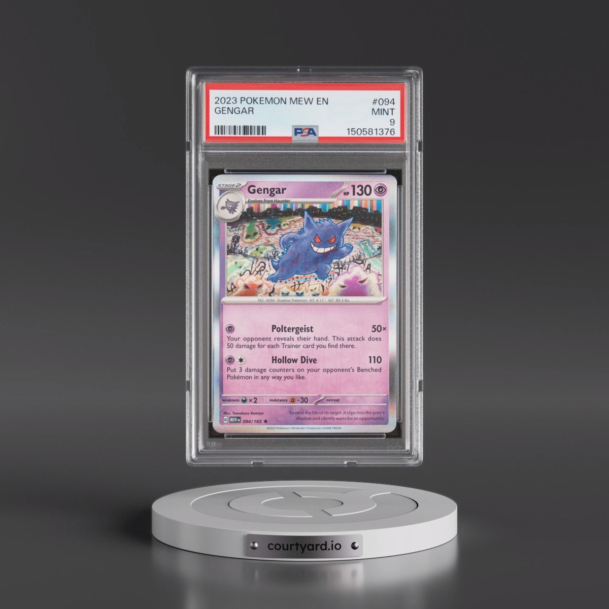 2023 Pokémon Mew EN-151 #094 Gengar (PSA 9 MINT)