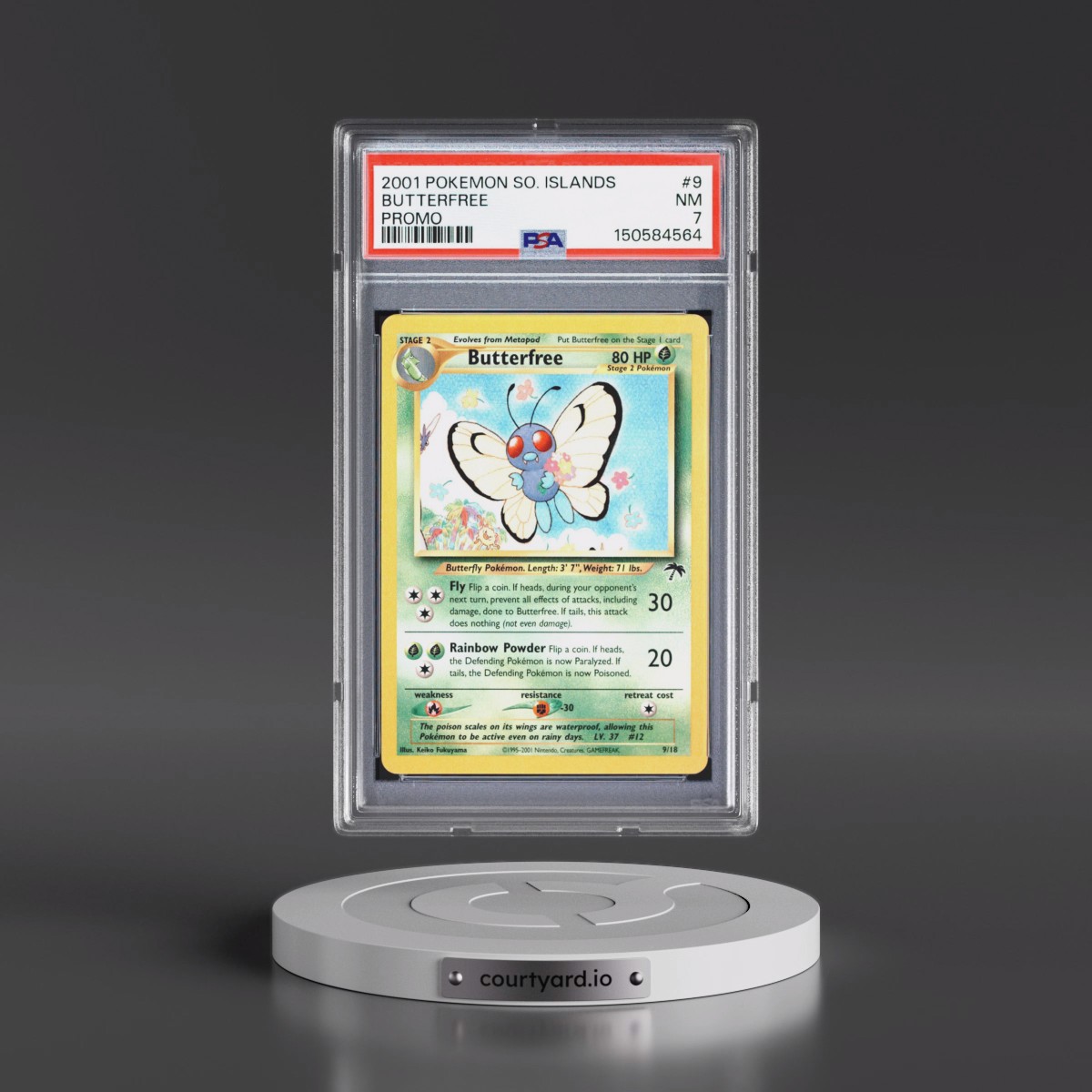 2001 Pokémon Southern Islands Promo #9 Butterfree (PSA 7 NM)