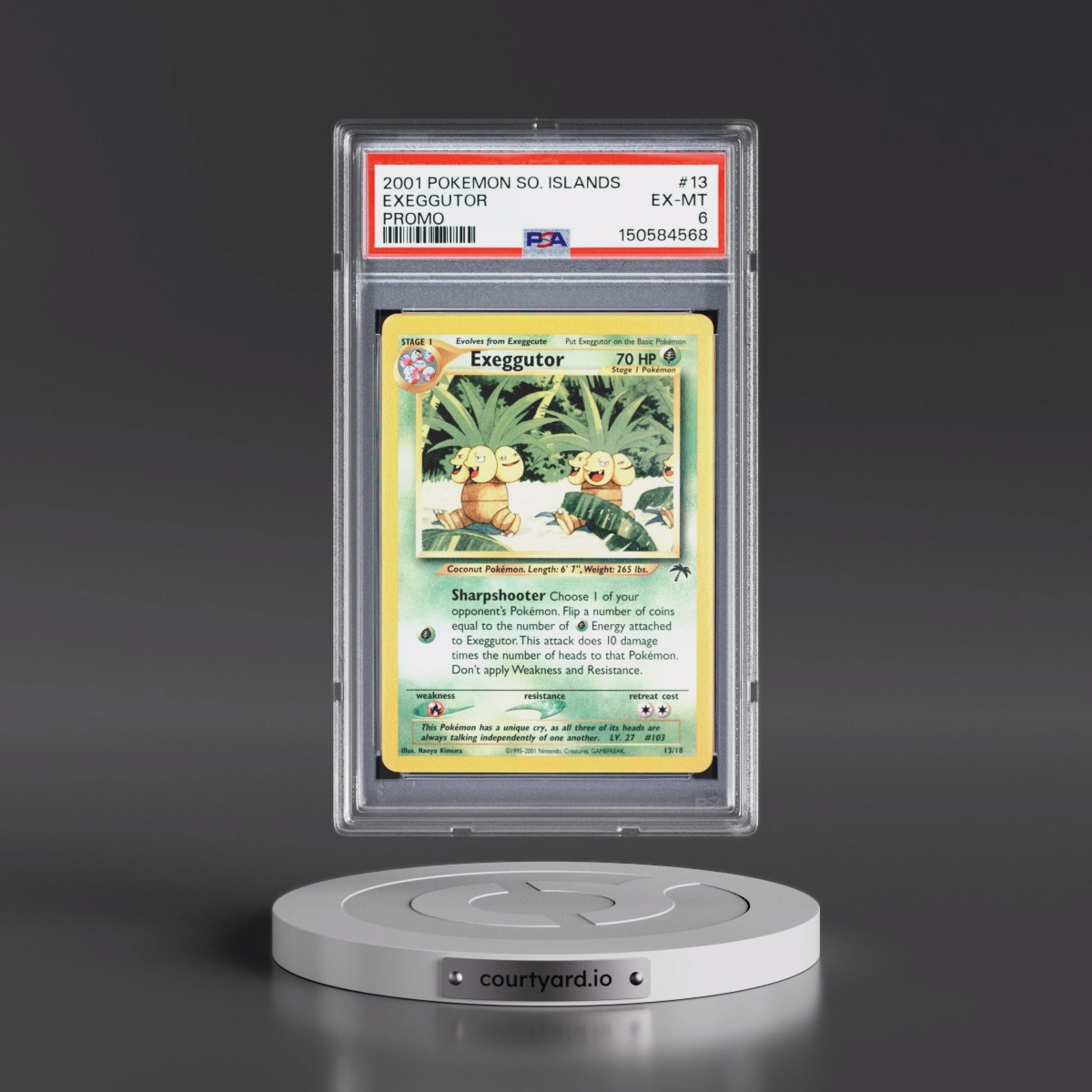 2001 Pokémon Southern Islands Promo #13 Exeggutor (PSA 6 EX-MT)