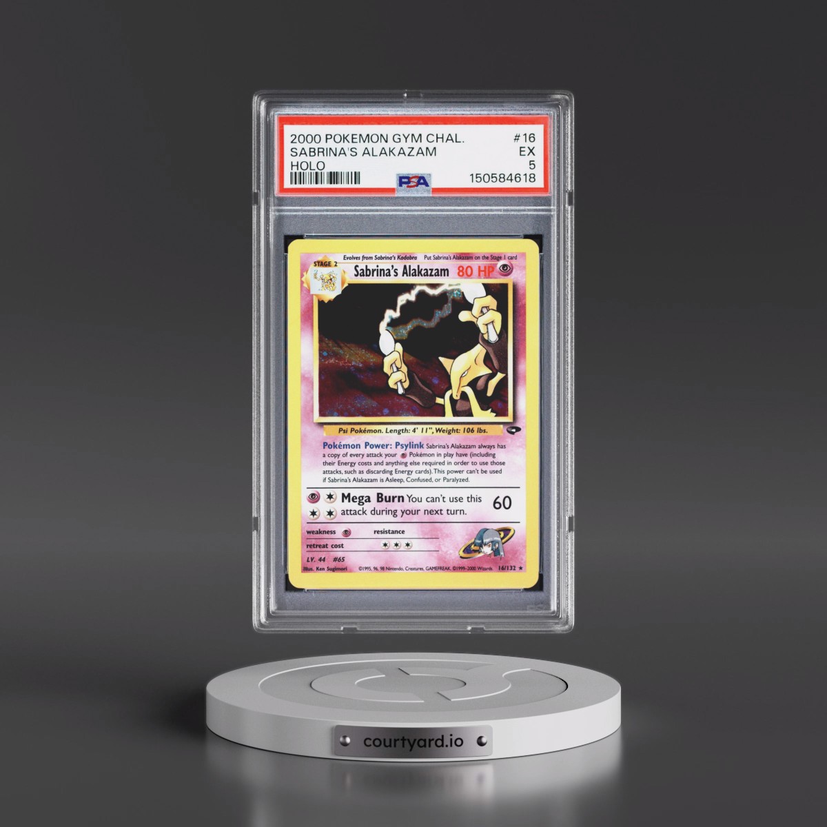 2000 Pokémon Gym Challenge #16 Sabrina's Alakazam - Holo (PSA 5 EX)